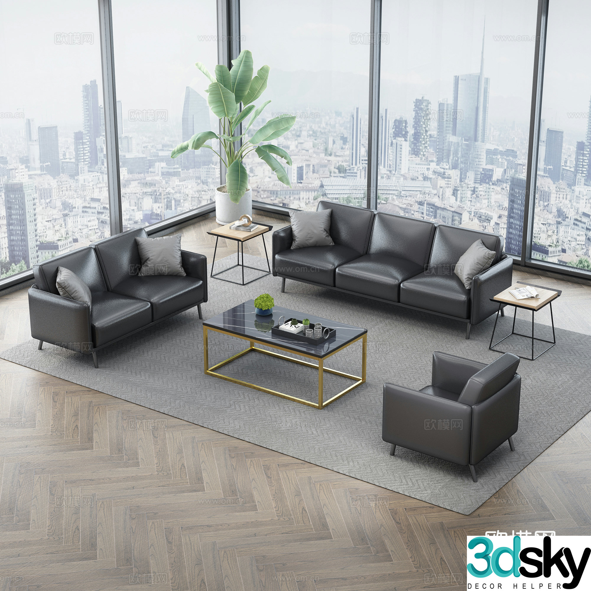 Modern living room 3d model