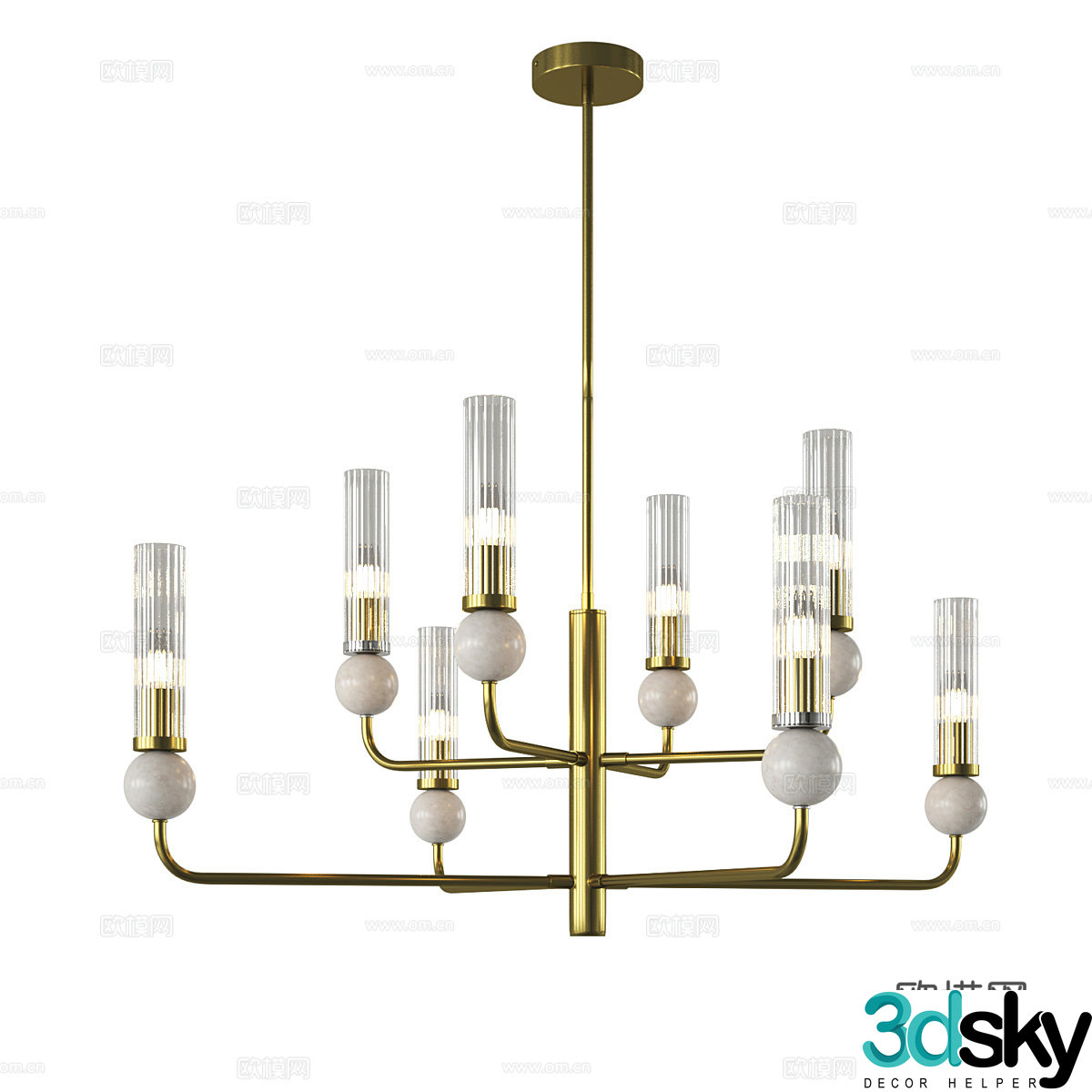 Modern simple chandelier chandelier simple chandelier living room chandelier dining chandelier lamp 3d model