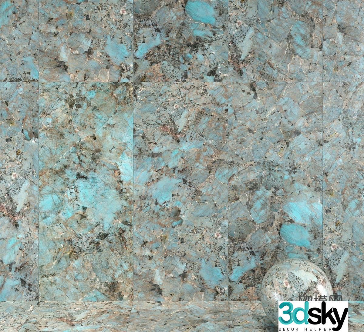 Marble wall marble luxury stone rock slab blue marble ceramic tile 3d model