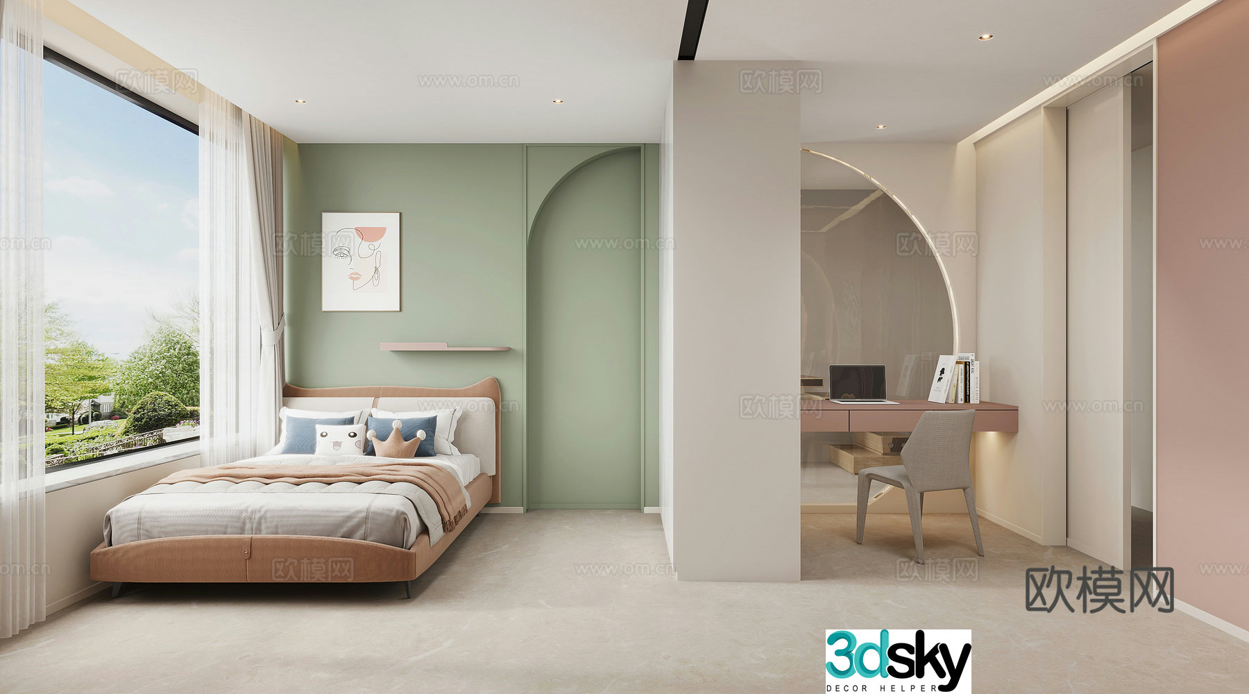 Modern children’s room 3d model