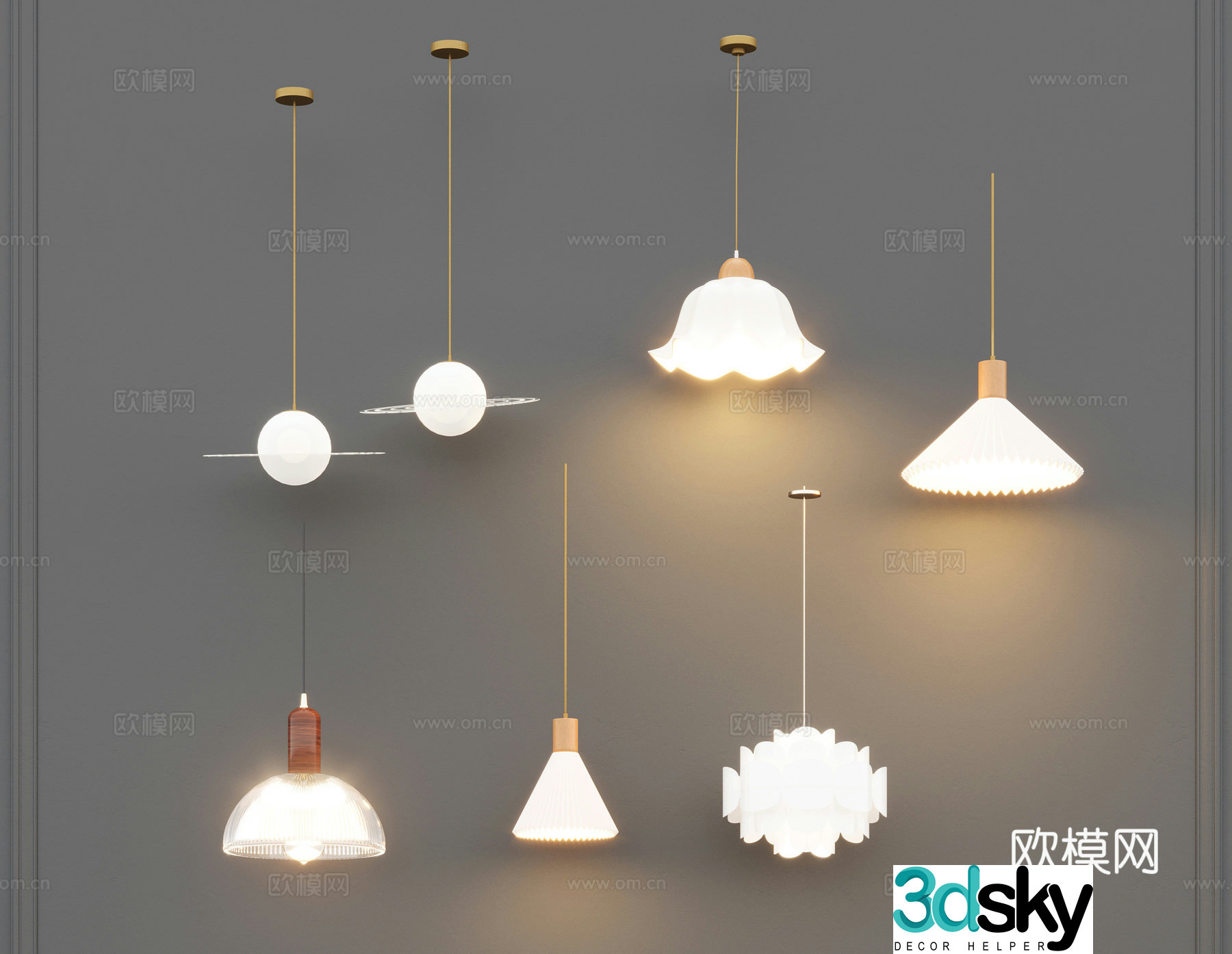 Modern Chandeliers Special-shaped Chandeliers Living Room Bedroom Art 3D Model