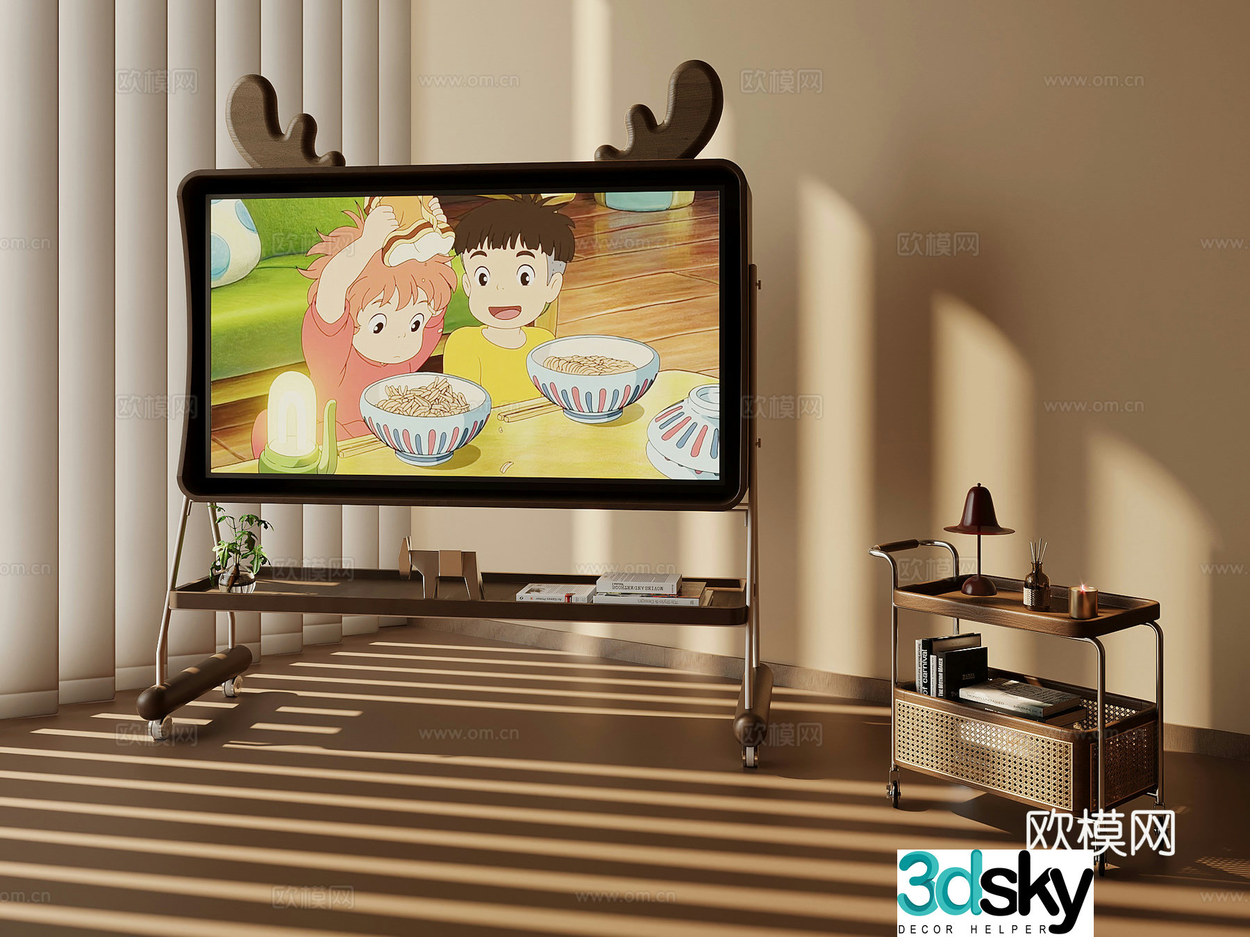 Middle style TV Mobile TV Stand TV 3D Model