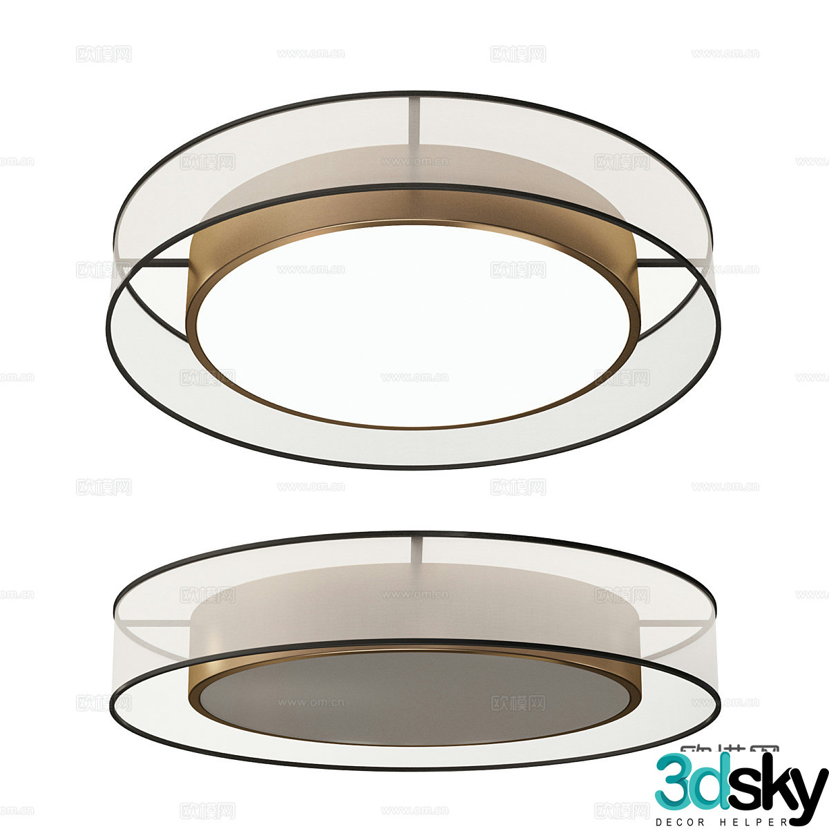 New Chinese light luxury Freya Zoticus ceiling light 3D model