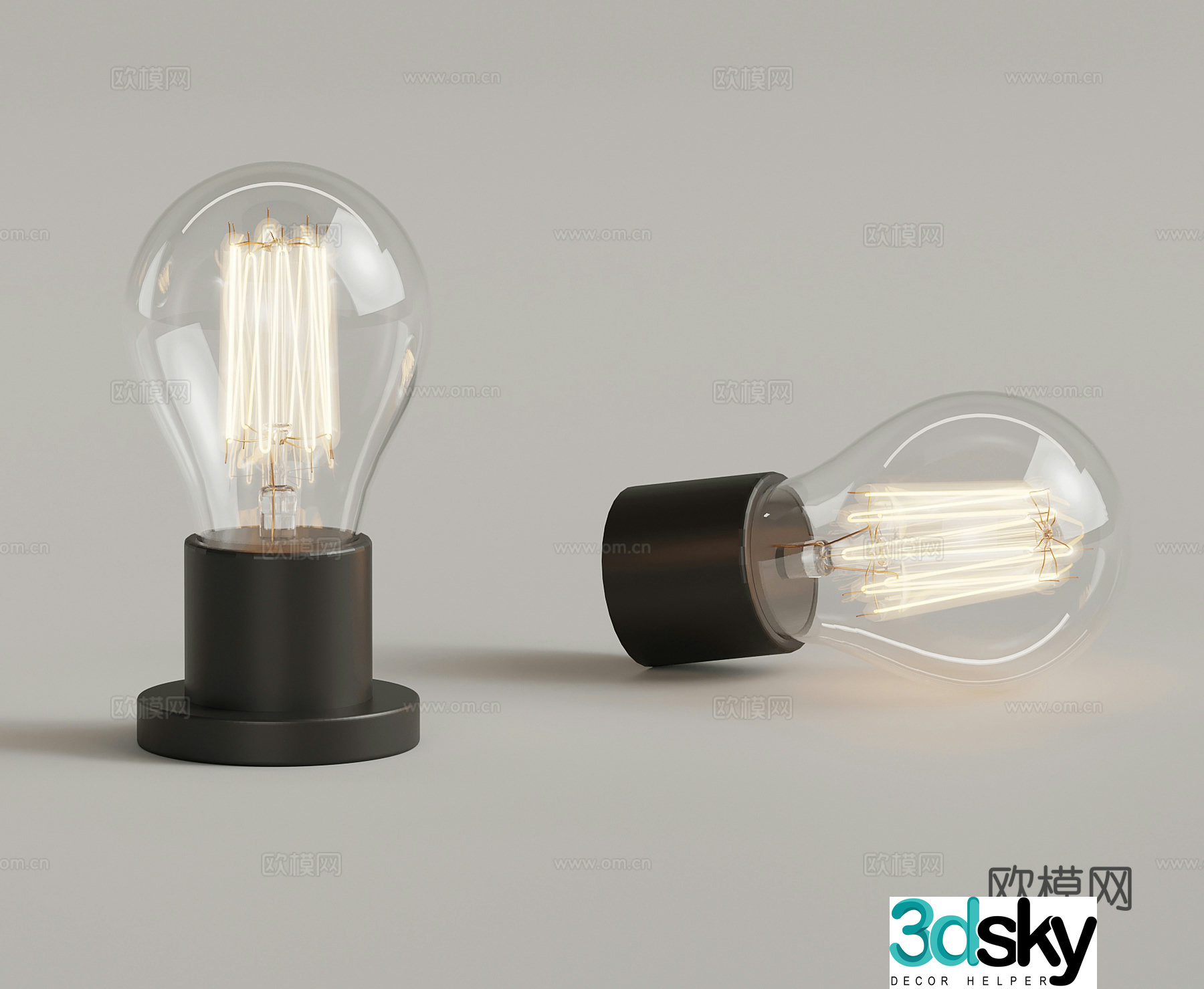 Modern light bulb 3d model
