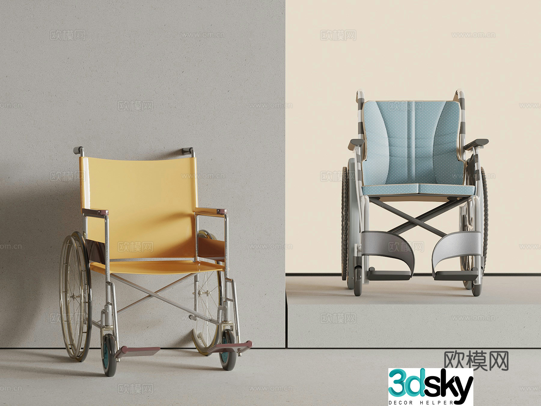 Modern wheelchair electric wheelchair 3d model