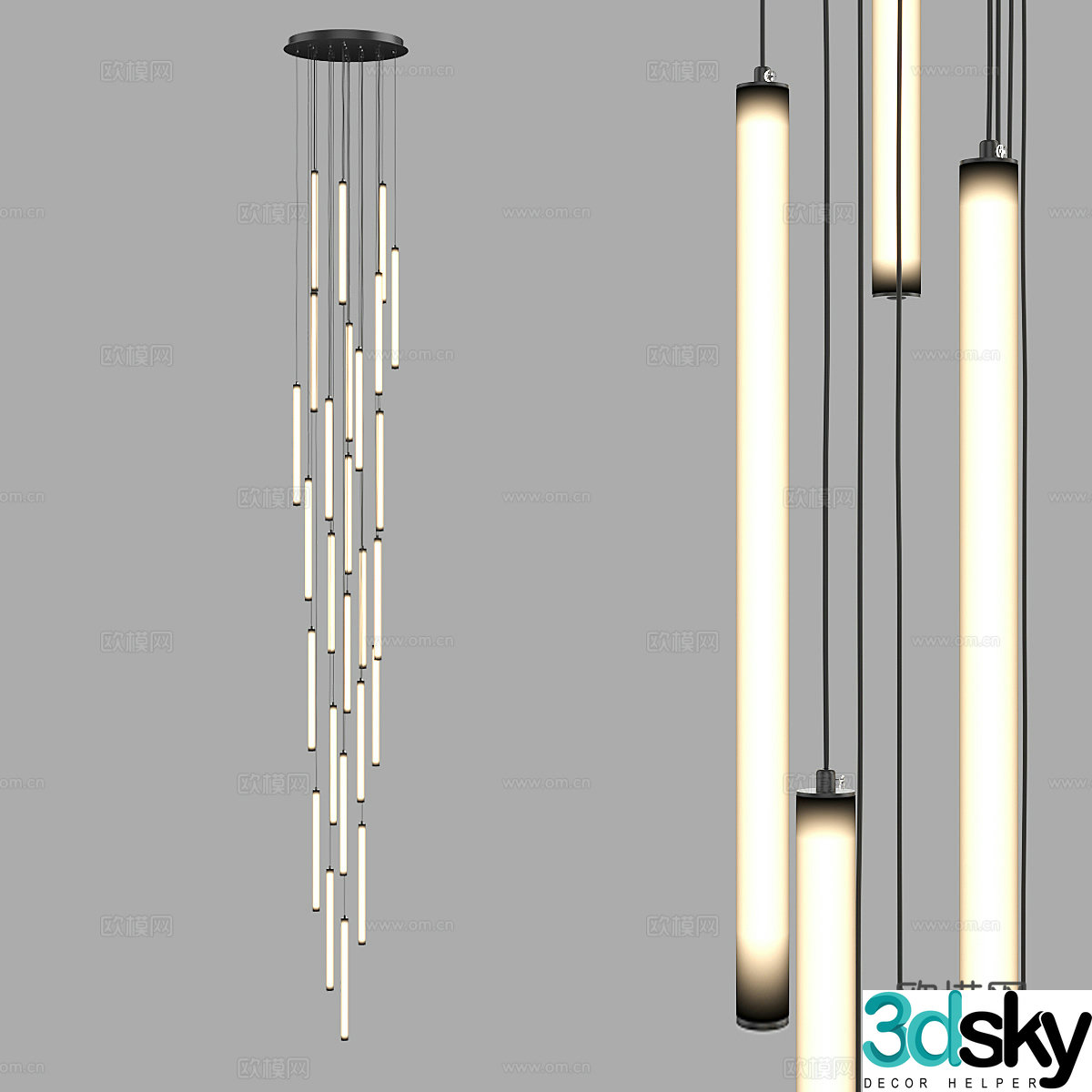 Modern simple chandelier chandelier simple chandelier dining chandelier living room chandelier 3d model