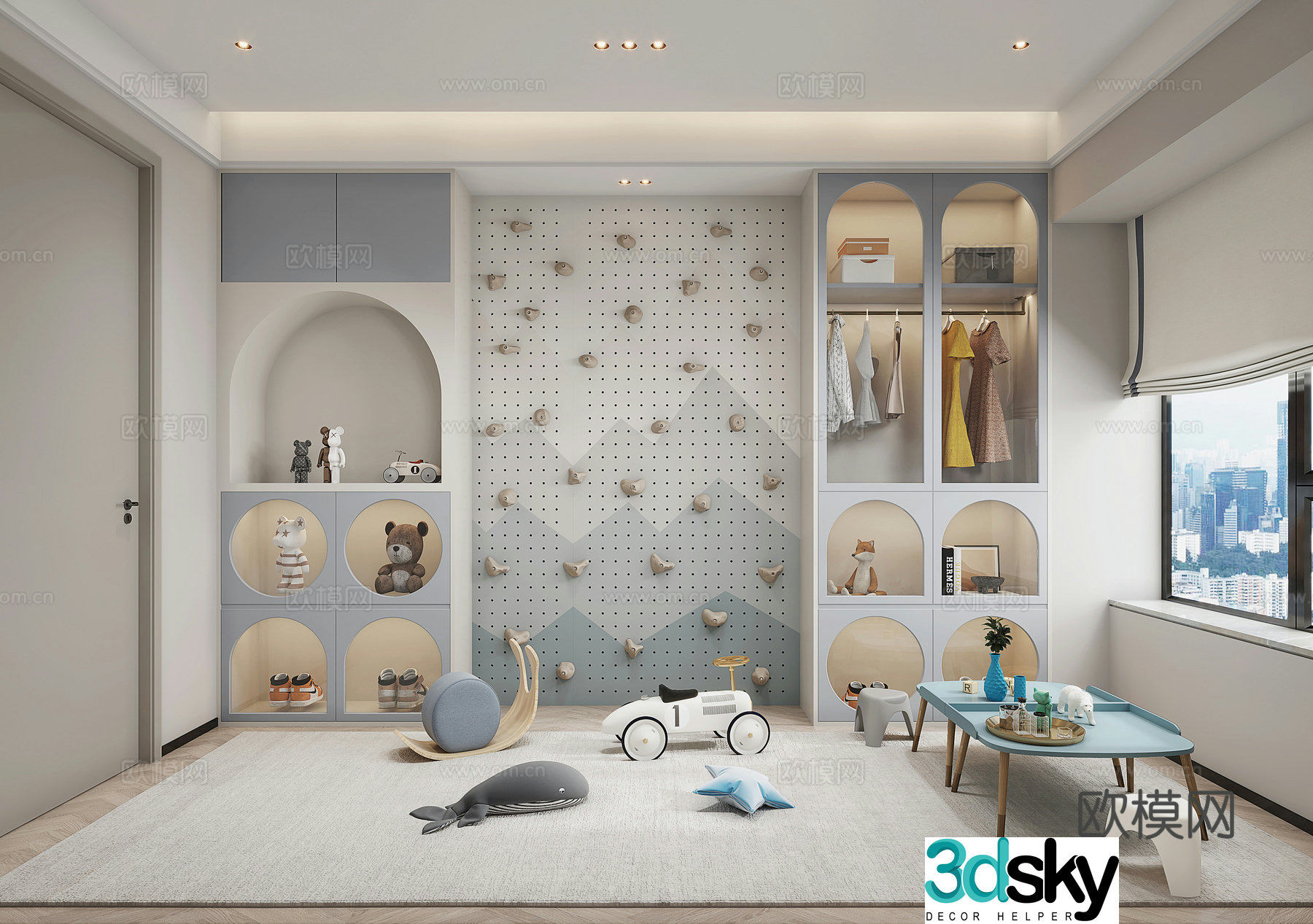Modern children’s room 3d model