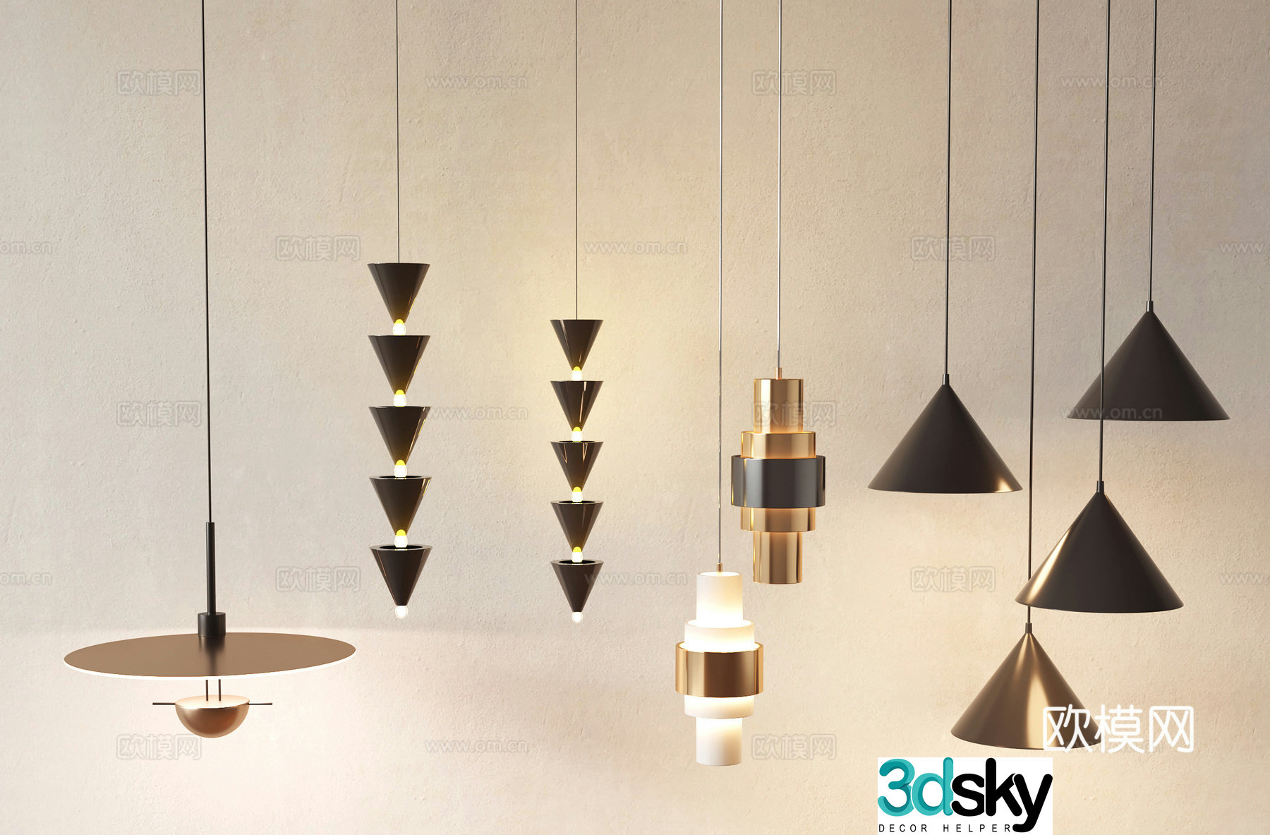 Modern metal chandeliers Italian chandeliers Bedside chandeliers Multi-head chandeliers Bar chandeliers Decorative hang 3D model