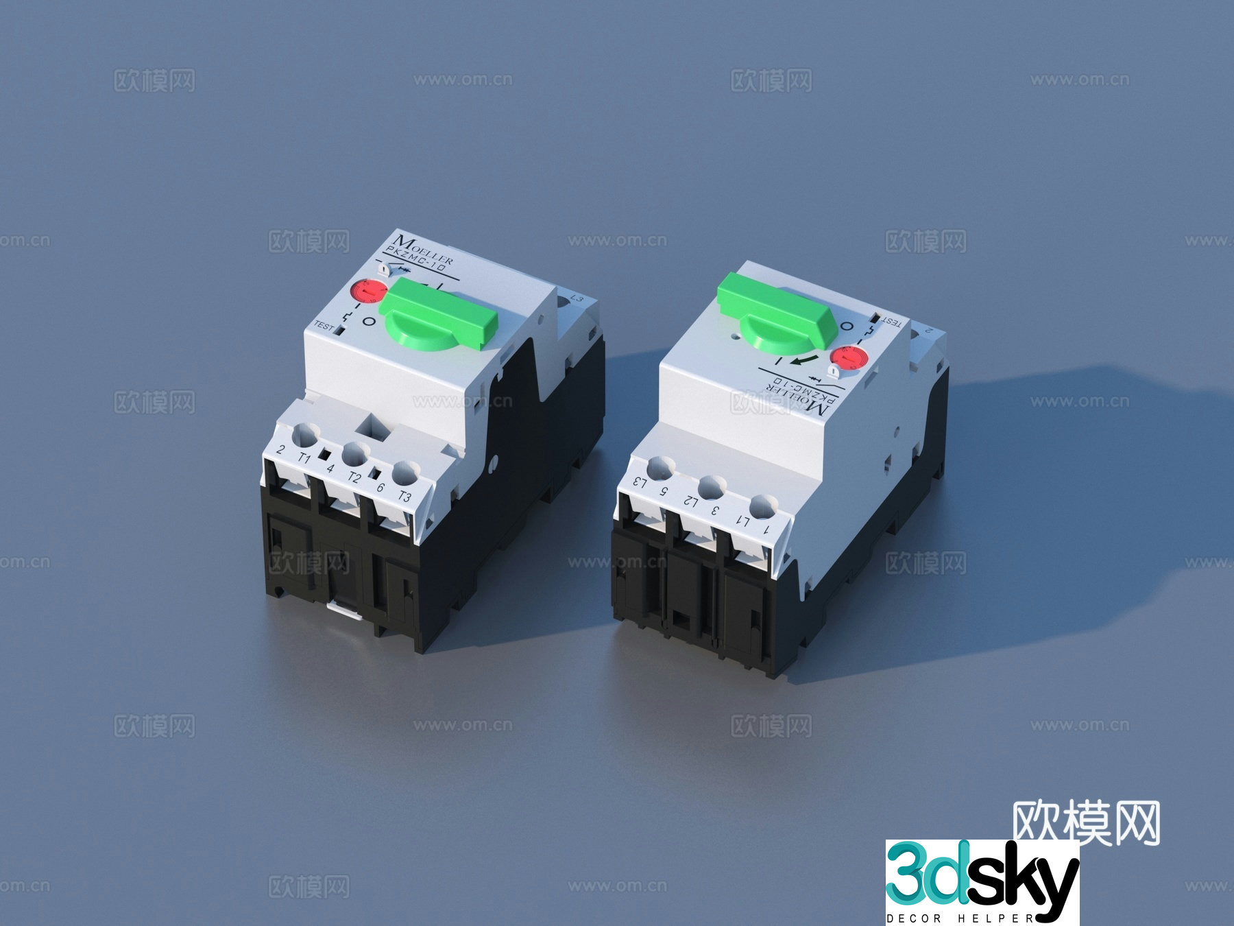 Circuit breaker leakage protection switch air switch 3d model