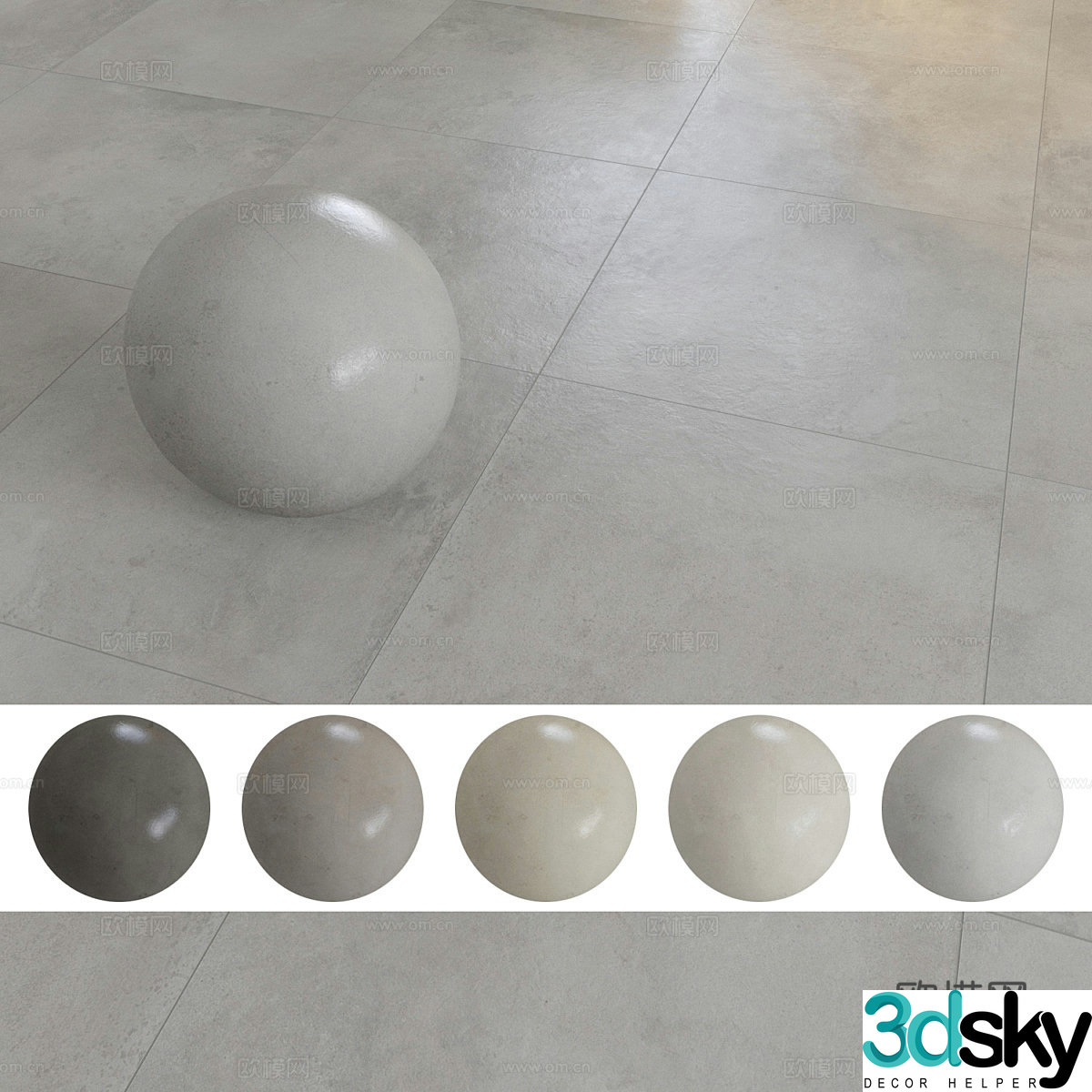 Modern Italian soft light tiles Antique tiles 3D model