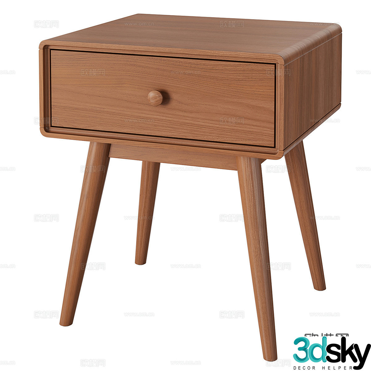 Modern Nordic La Redoute Miji Bedside Table 3D Model