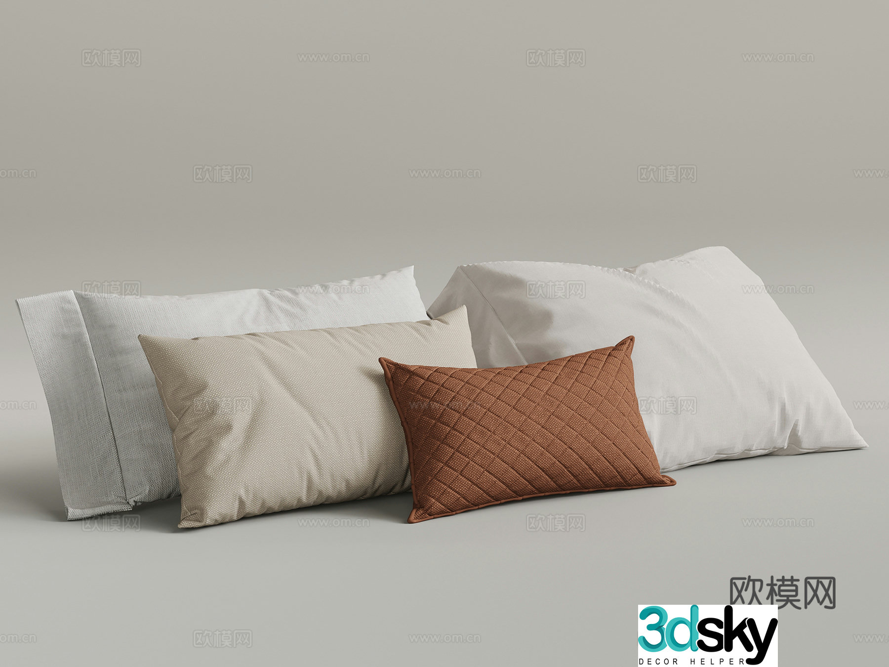Modern pillow pillow combination 3D model