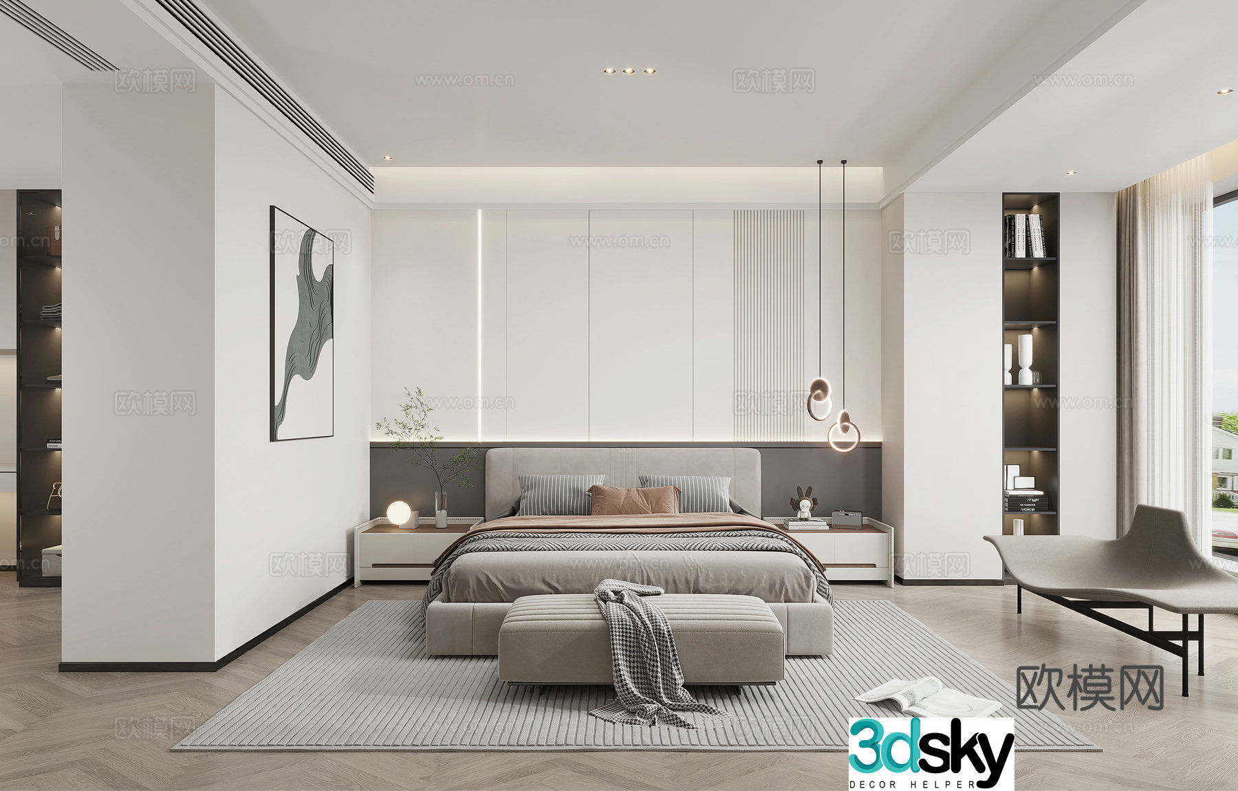 Modern bedroom 3d model