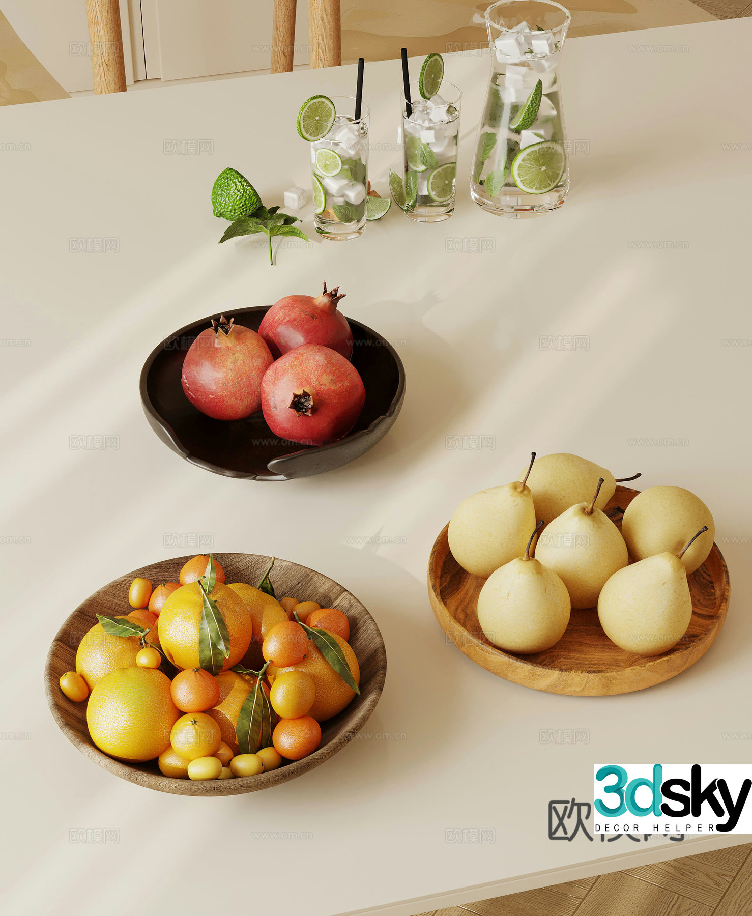 Modern fruit cup 3d model