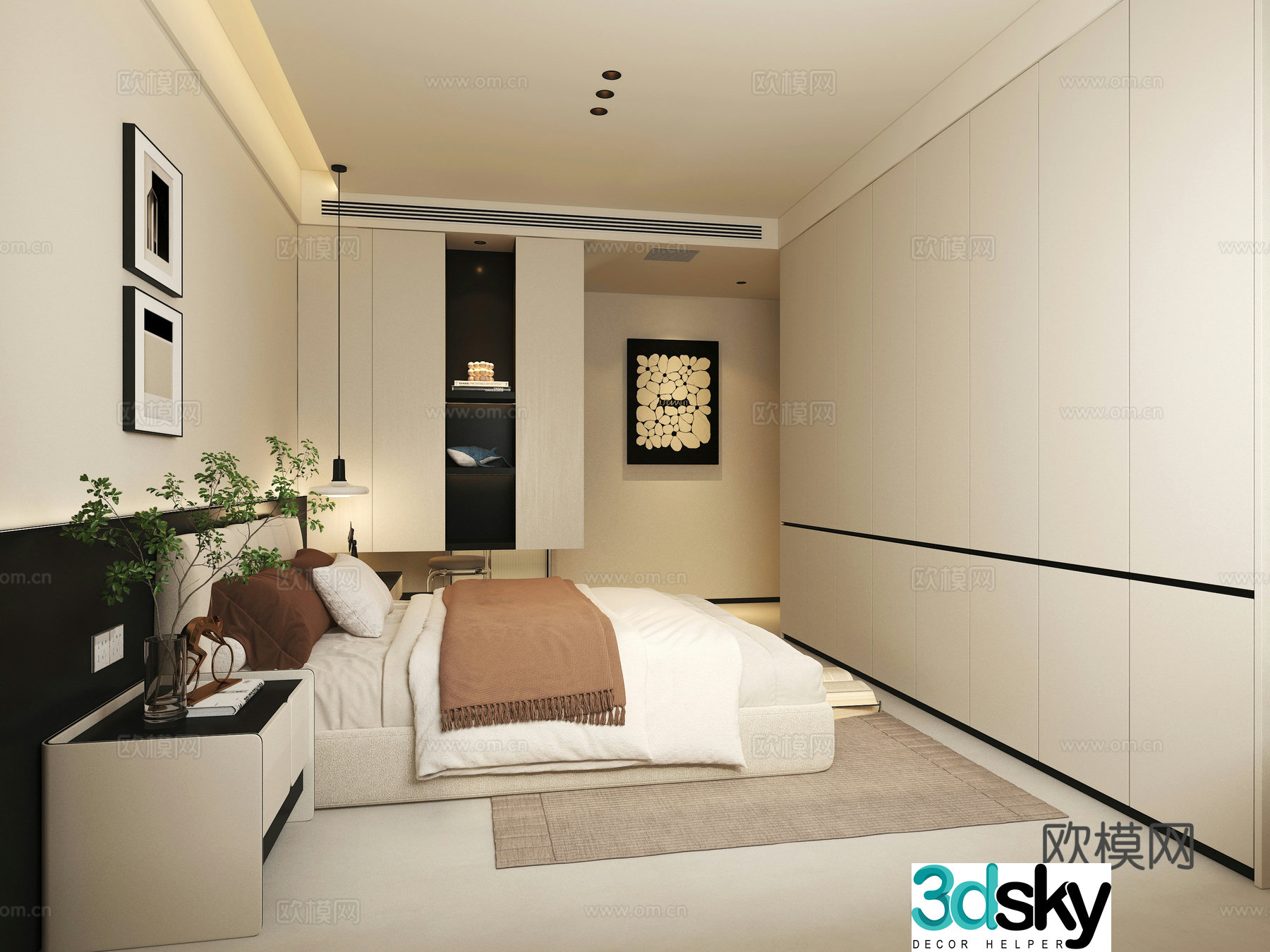 Italian bedroom 3d model