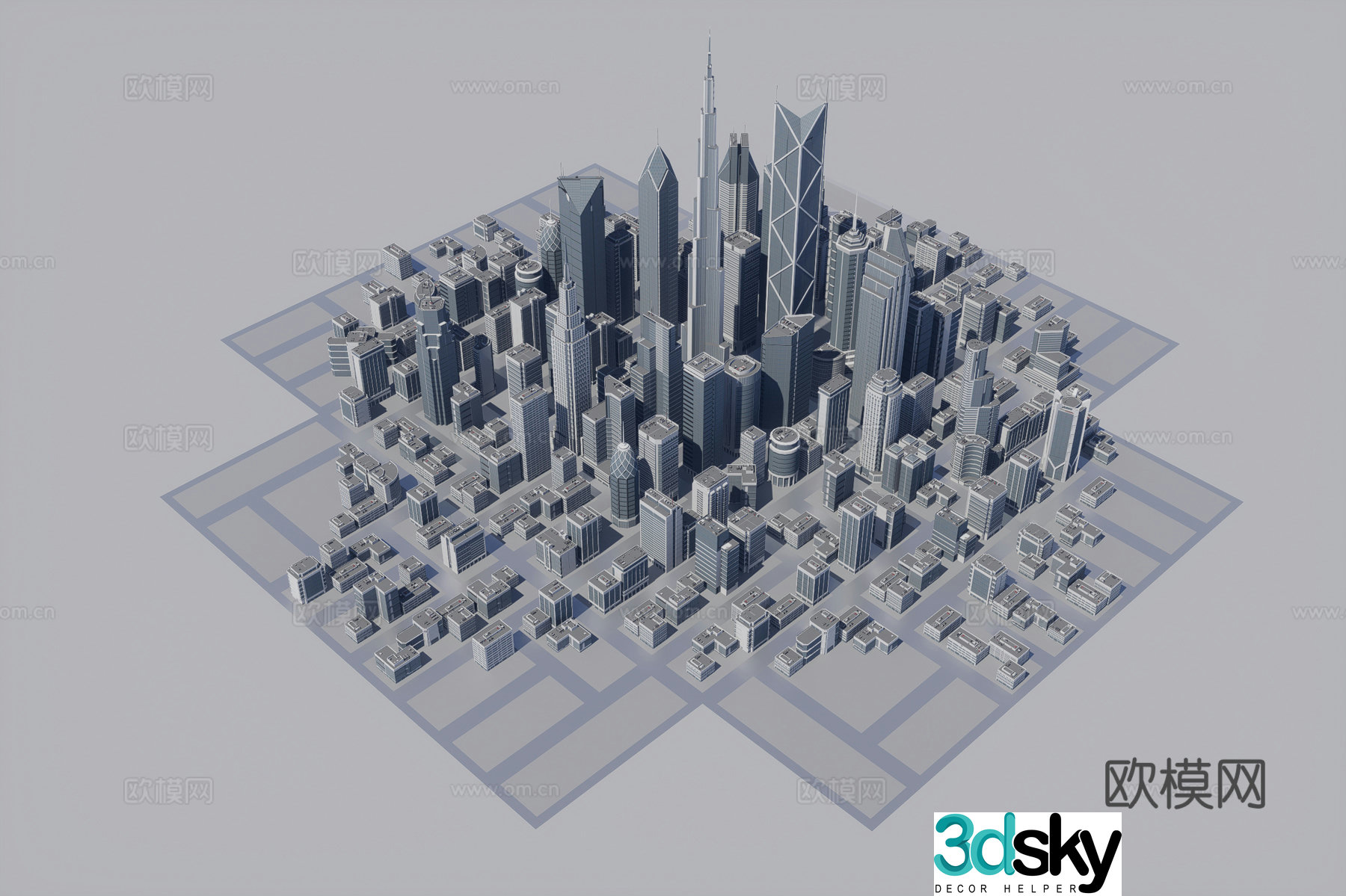 3d model of urban architecture