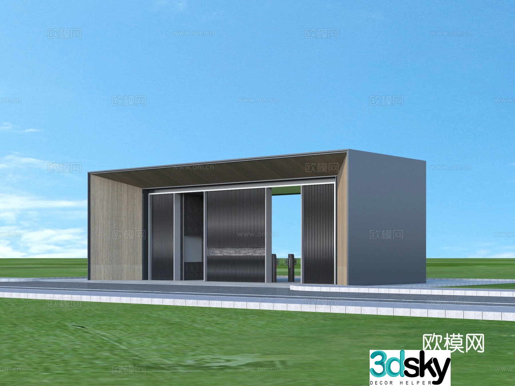 Door Entrance Gate Architecture 3D Model