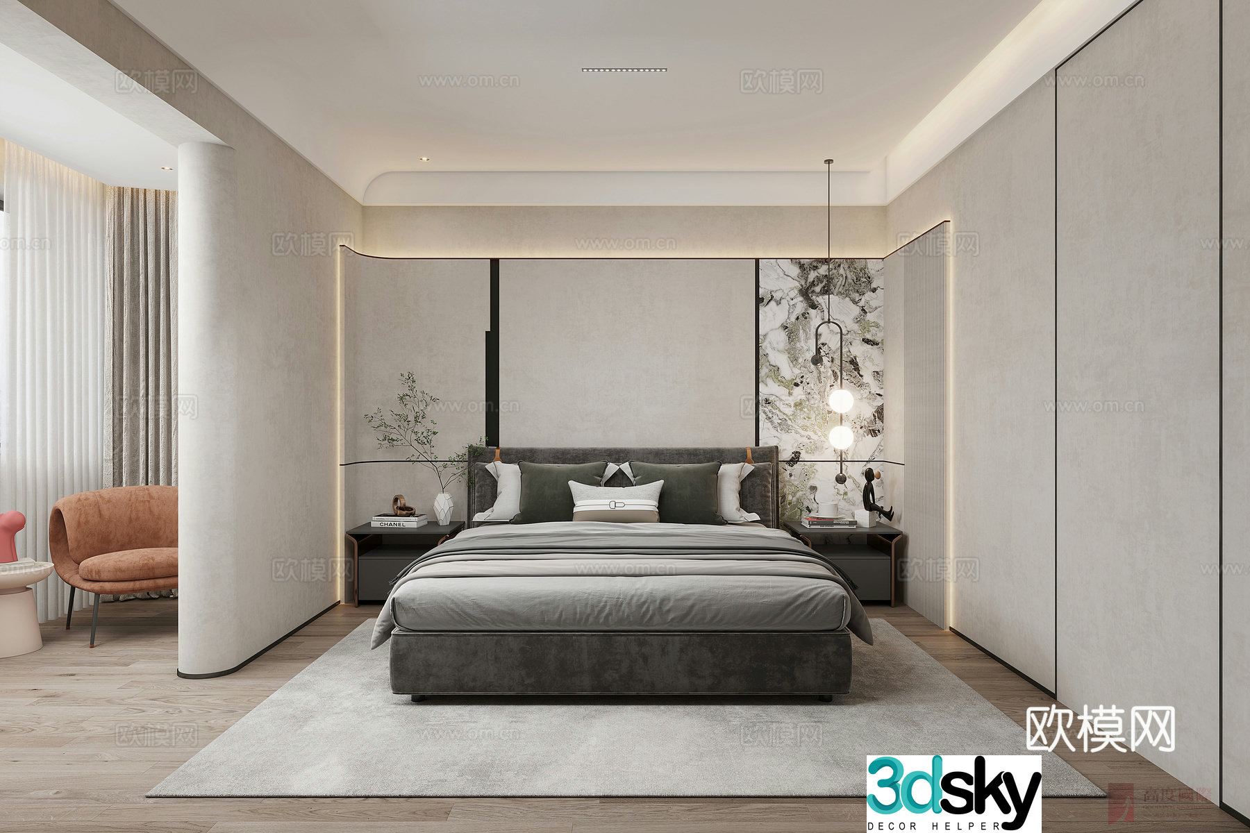 Modern bedroom 3d model