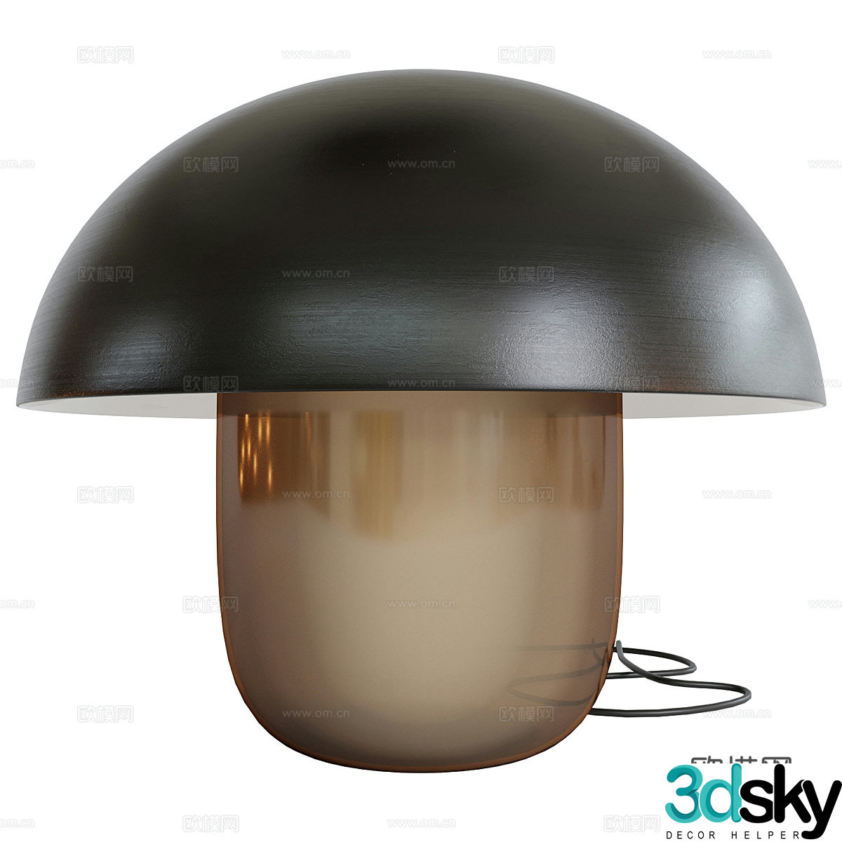 Modern light luxury mushroom desk lamp 3D model