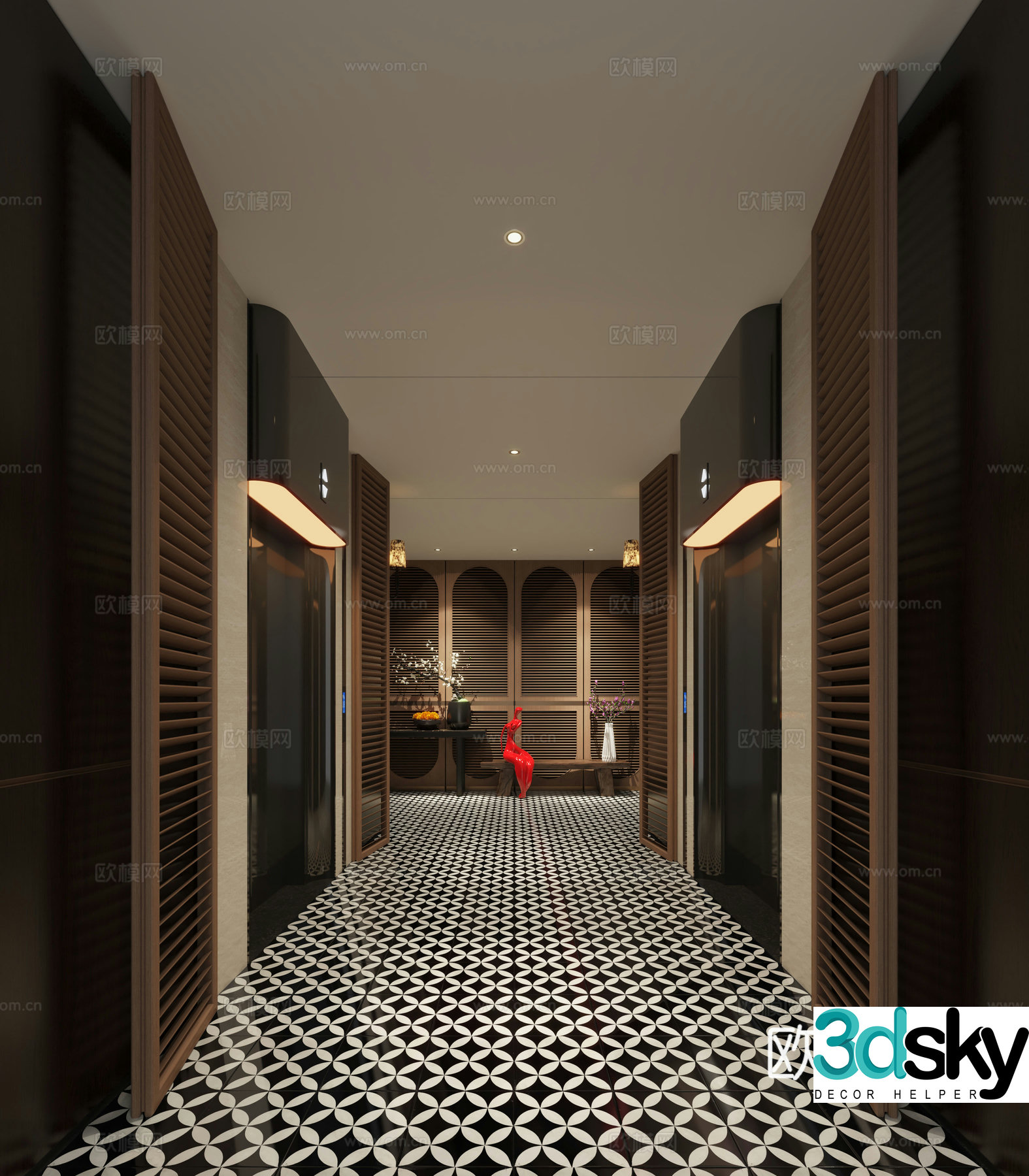 Modern hotel elevator hall Hotel elevator club elevator hall Club elevator hall Club elevator elevator elevator elevator elevator 3D model