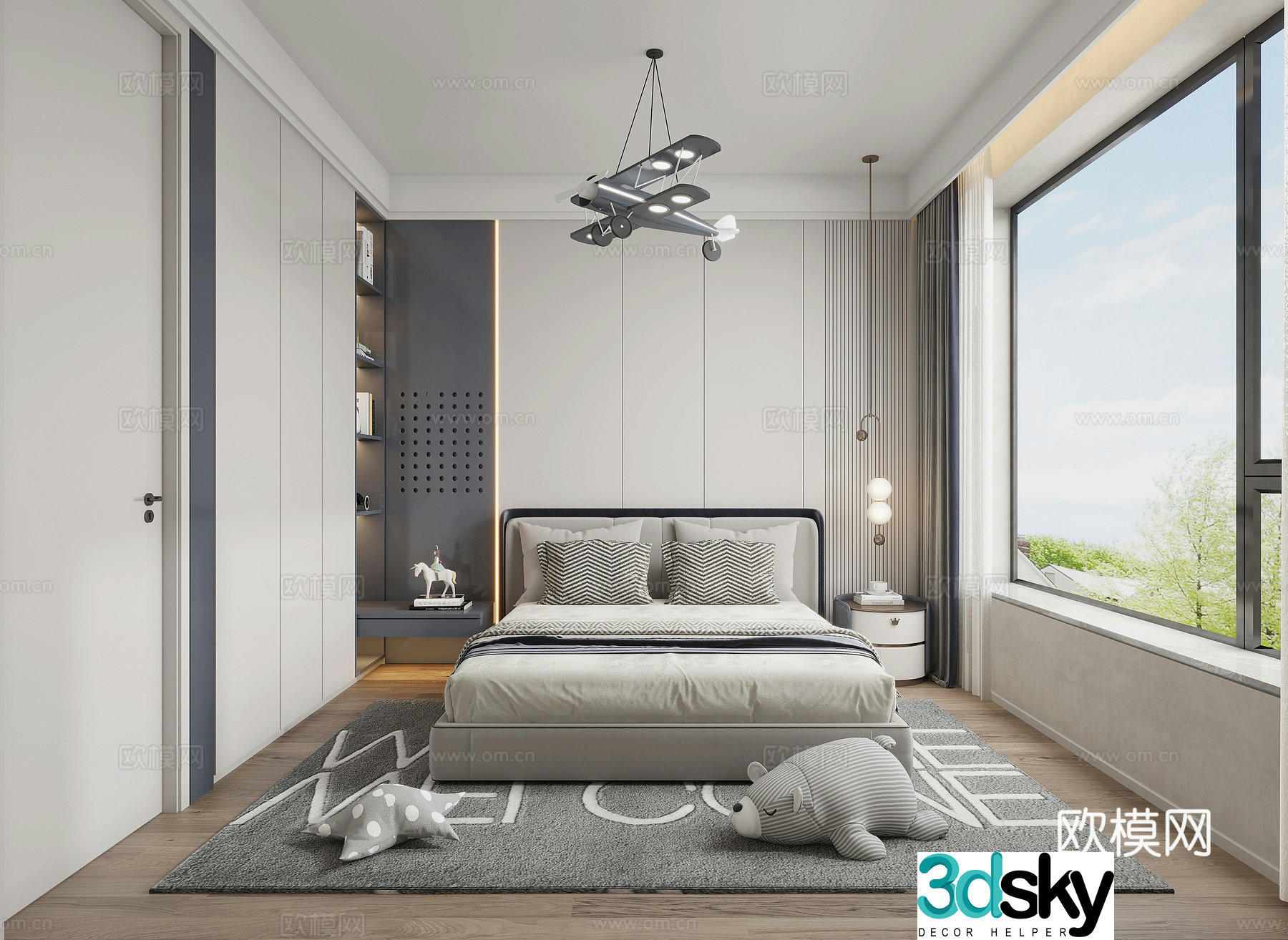 Modern children’s room 3d model