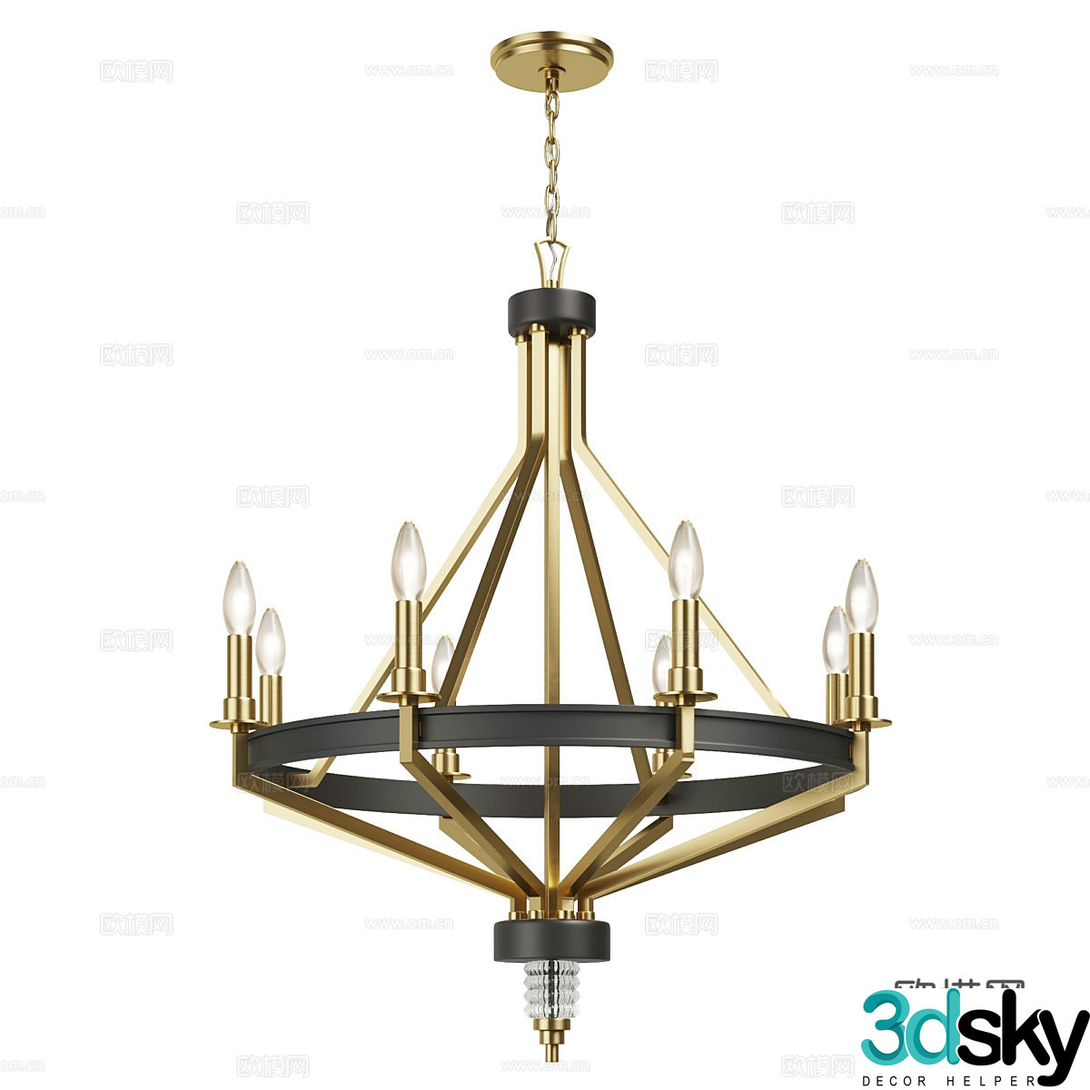 Modern simple light luxury chandeliers chandeliers simple chandeliers living room chandeliers dining chandeliers 3D model