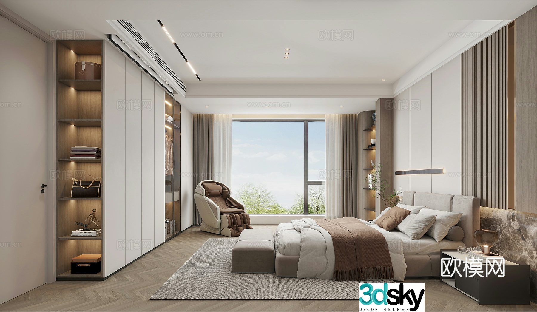 Modern bedroom 3d model