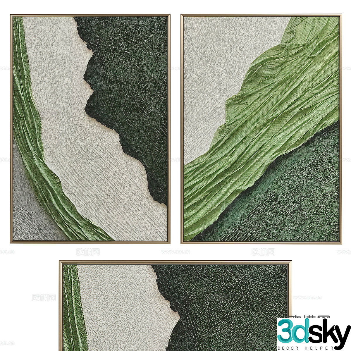 New Chinese style hanging painting 3D model