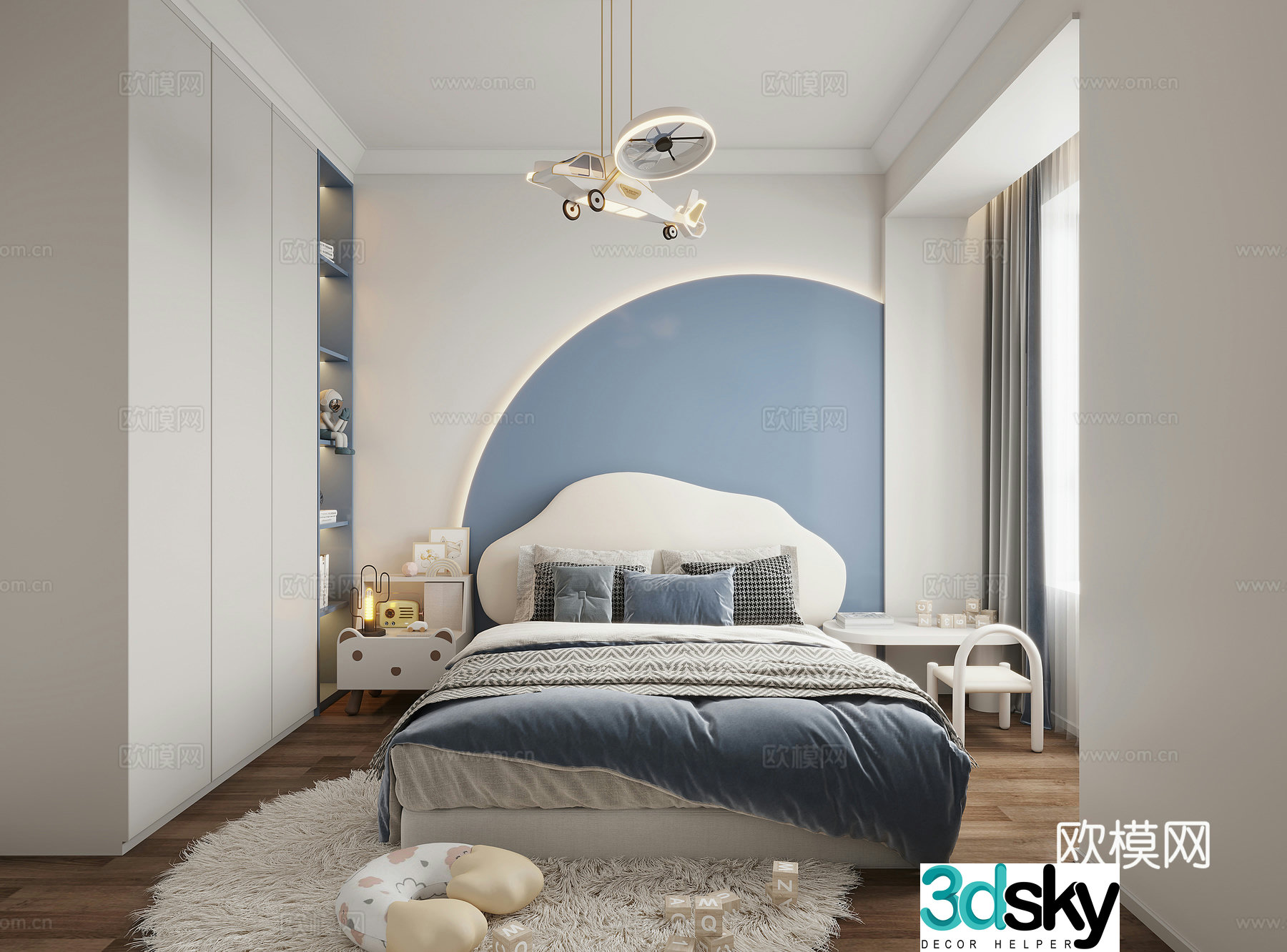 Modern children’s room 3d model