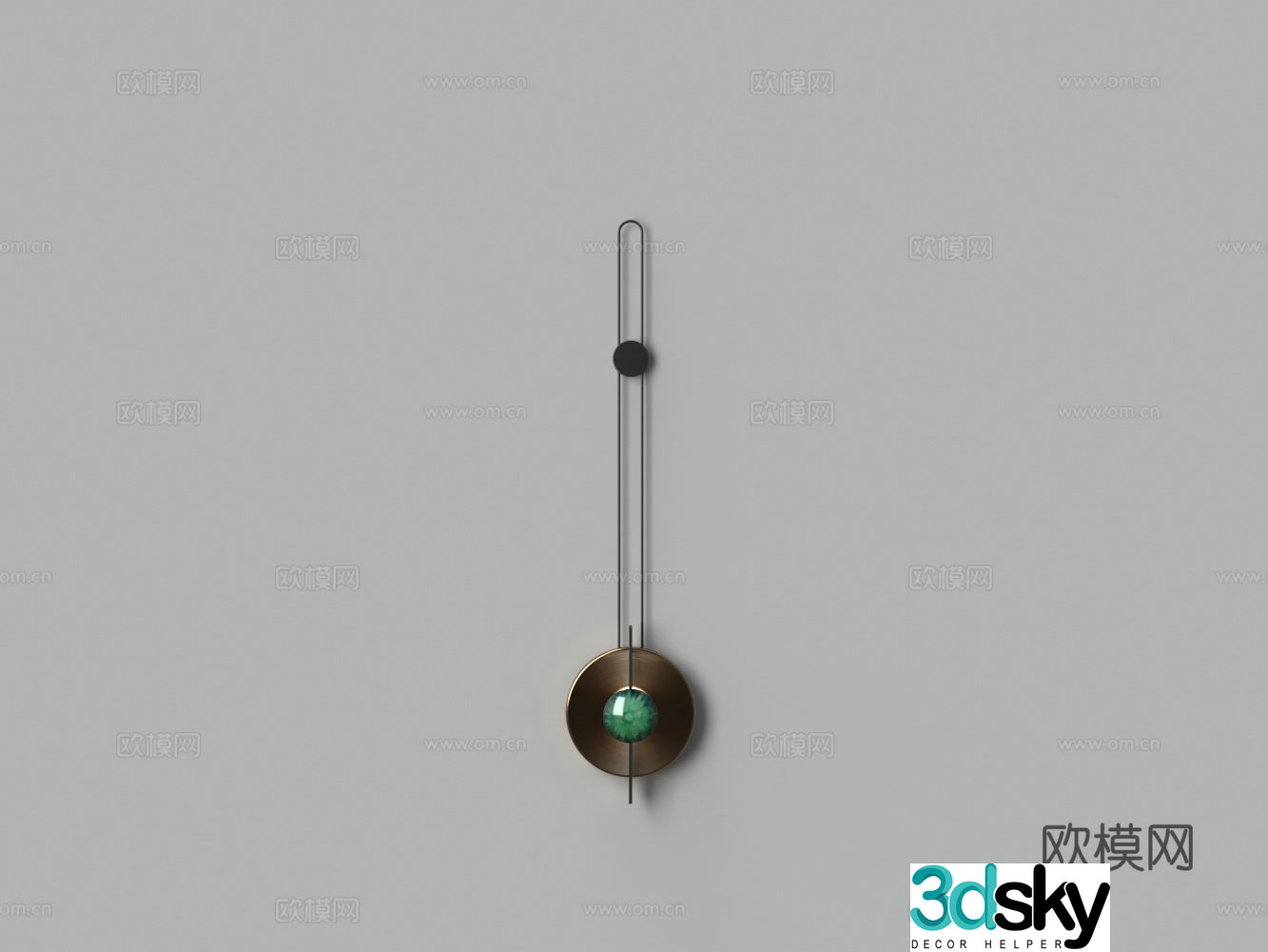 Modern metal wall hanging 3d model