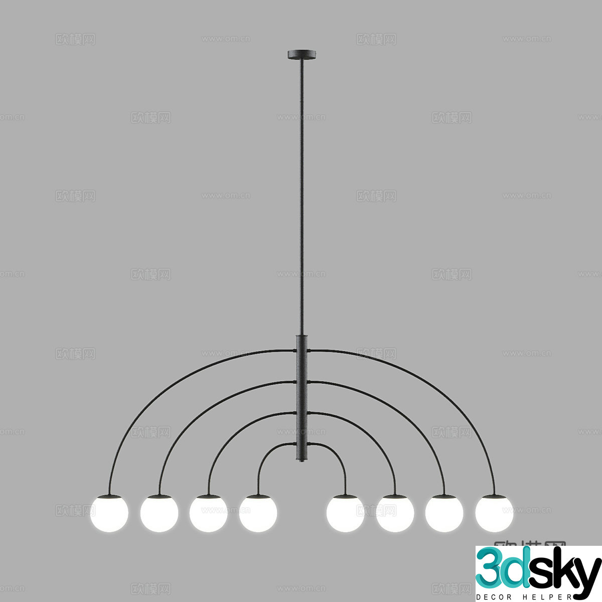Modern simple chandelier chandelier simple chandelier living room chandelier dining chandelier 3d model