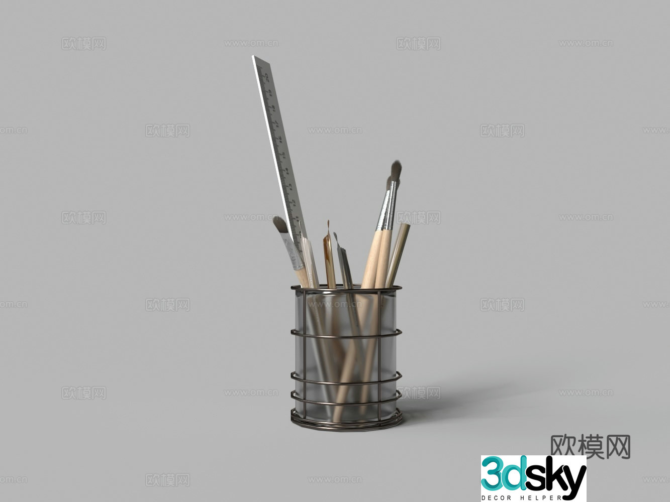 Modern Wrought Wrought Pen Holder 3D Model