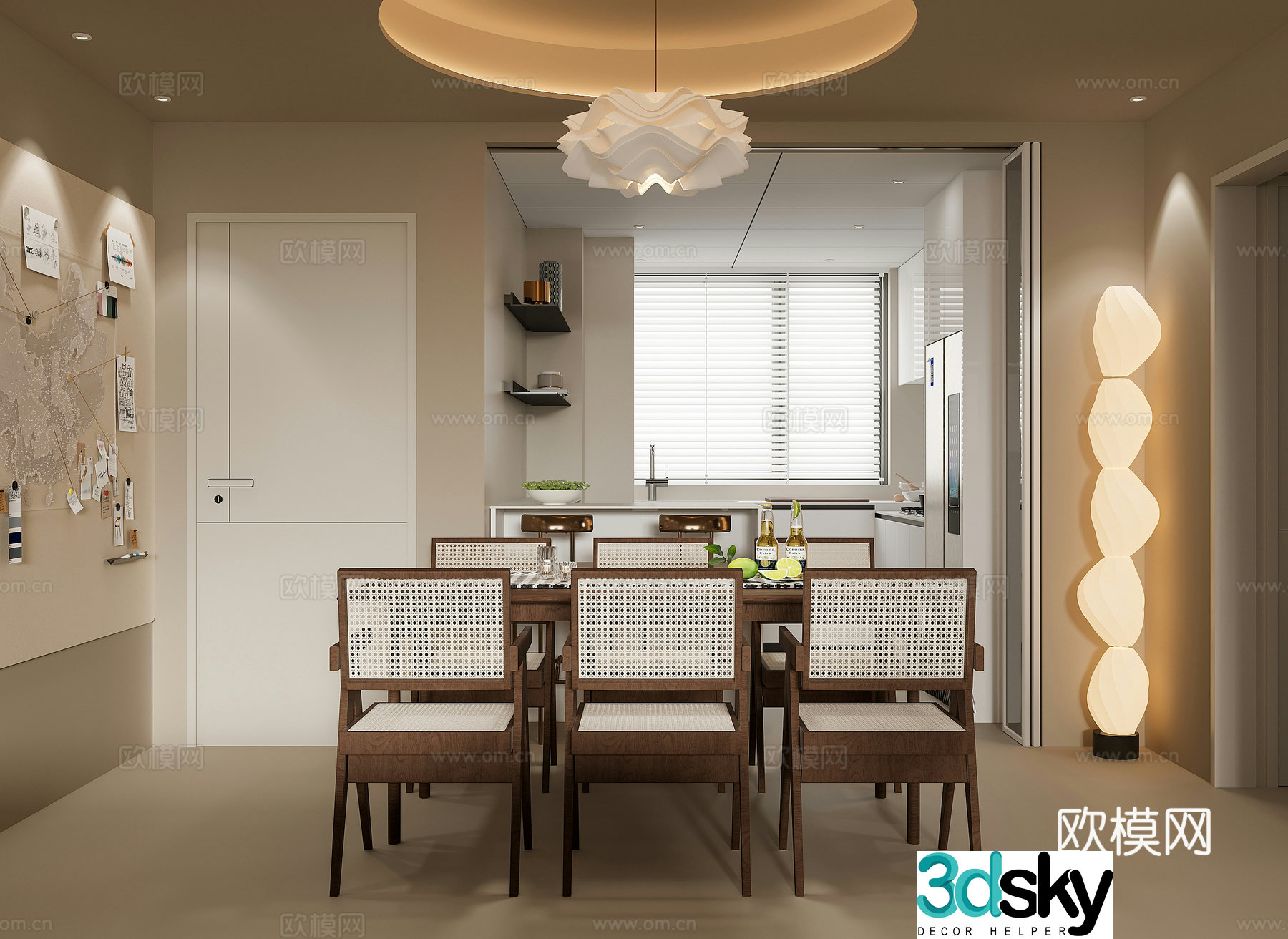 Modern restaurant 3d model