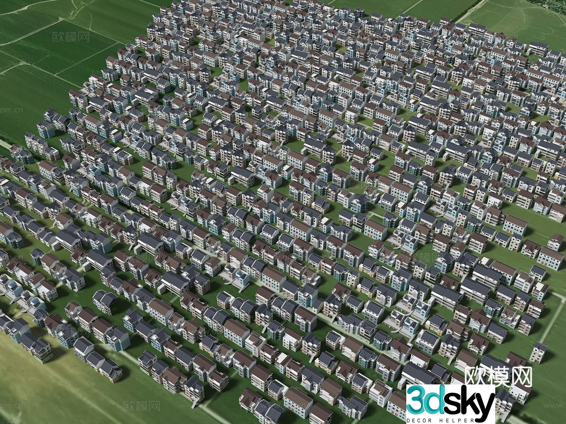 New Chinese style peasant houses houses buildings villages celebrities self-built houses farmers’ houses single-family 3D model