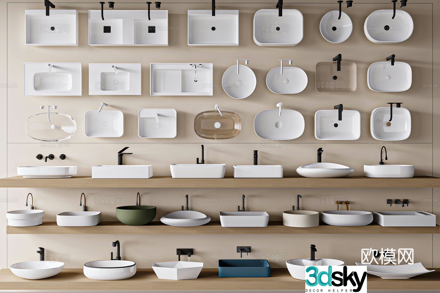 Washbasin Washbasin Column Basin 3D Model