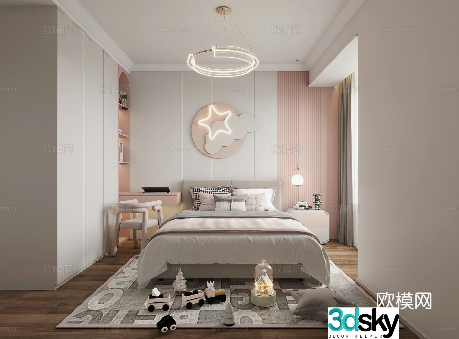 Modern children’s room 3d model