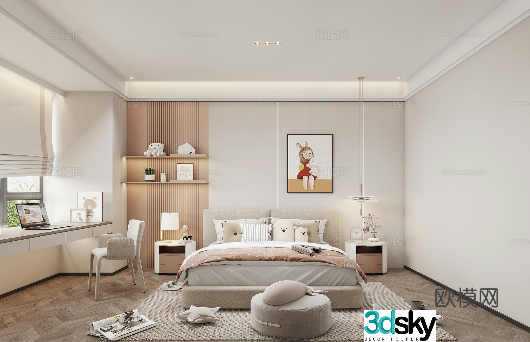 Modern children’s room 3d model