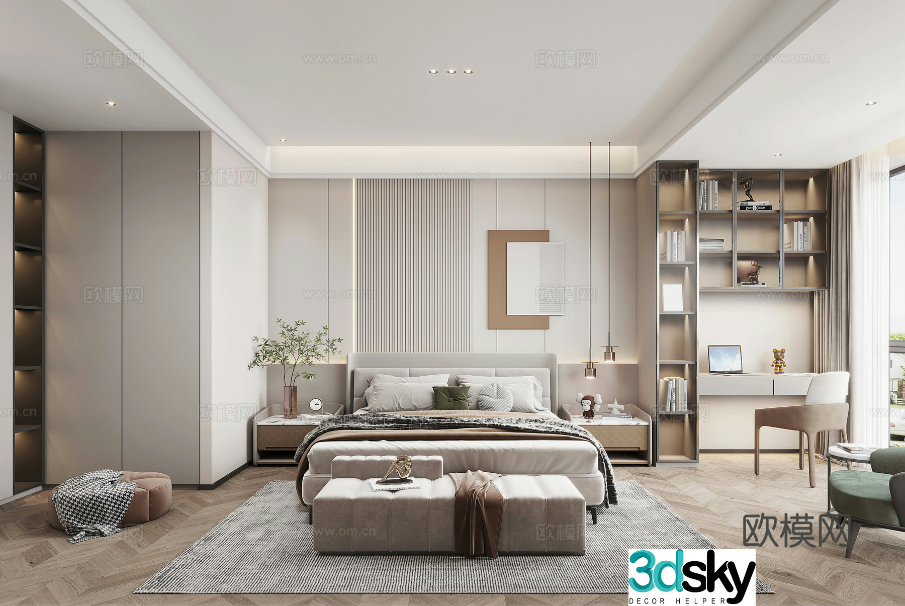 Modern bedroom 3d model