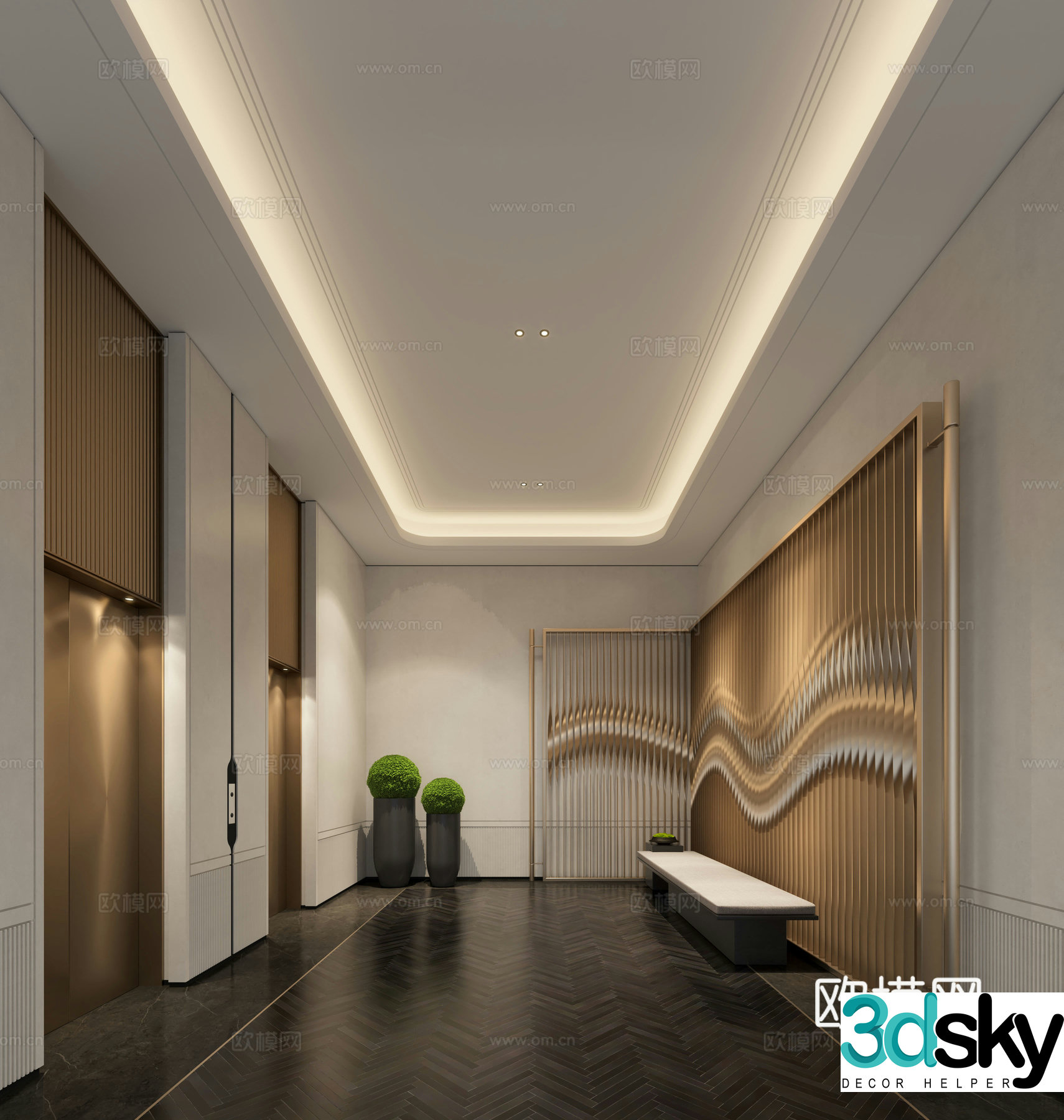 Modern hotel elevator hall Hotel elevator club elevator hall Club elevator hall Club elevator elevator elevator elevator elevator 3D model