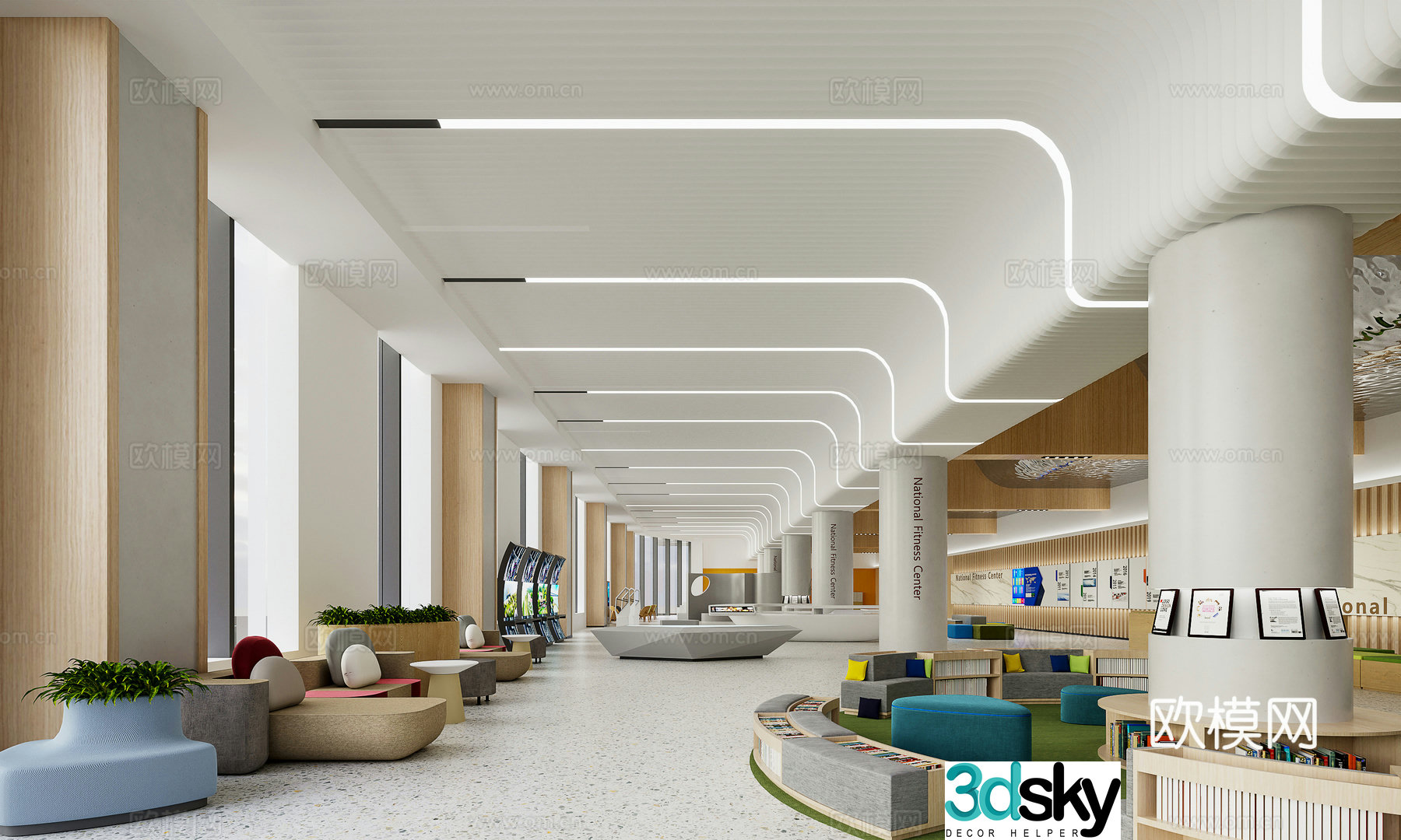 Cultural Center Hall 3D Model