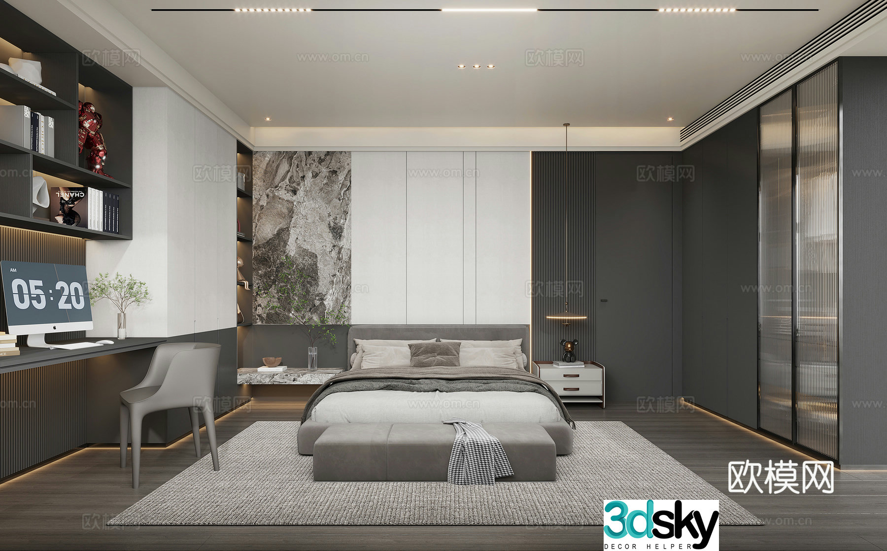 Italian bedroom 3d model