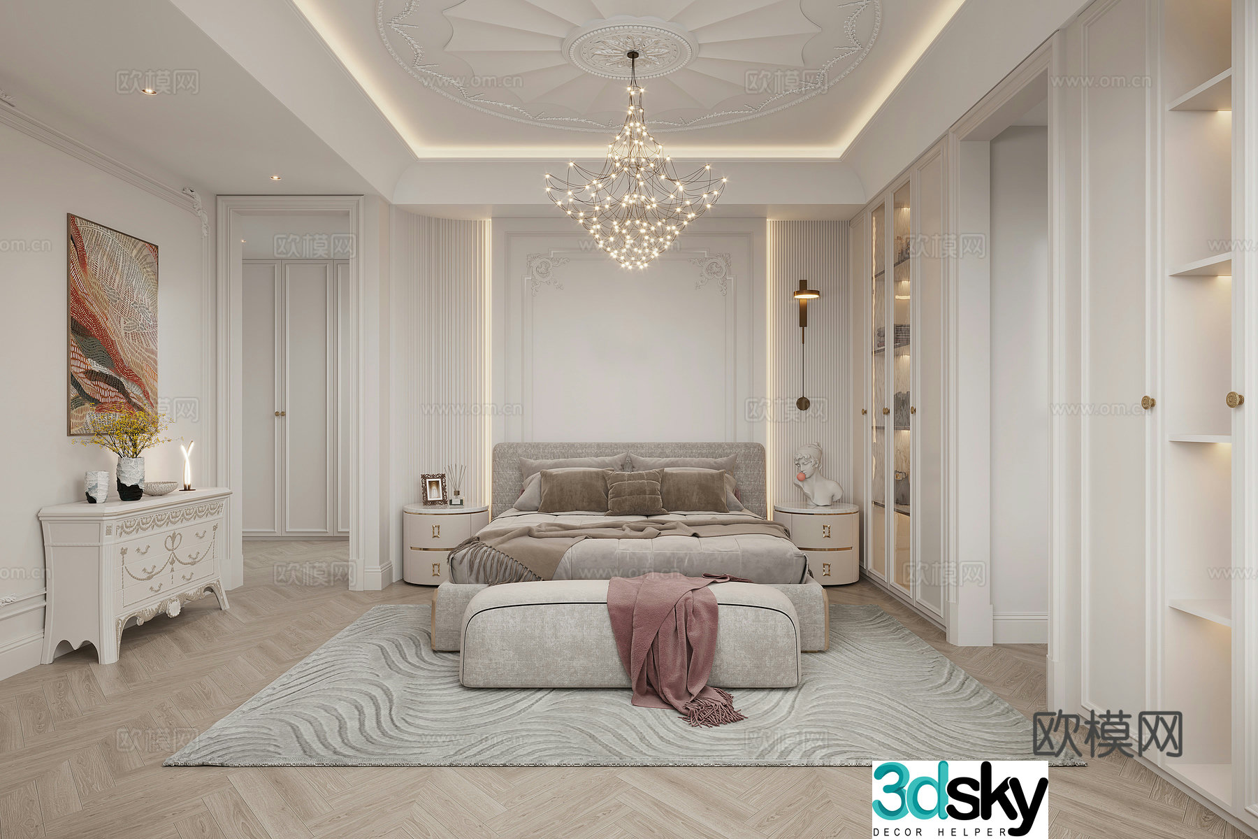 French bedroom 3d model