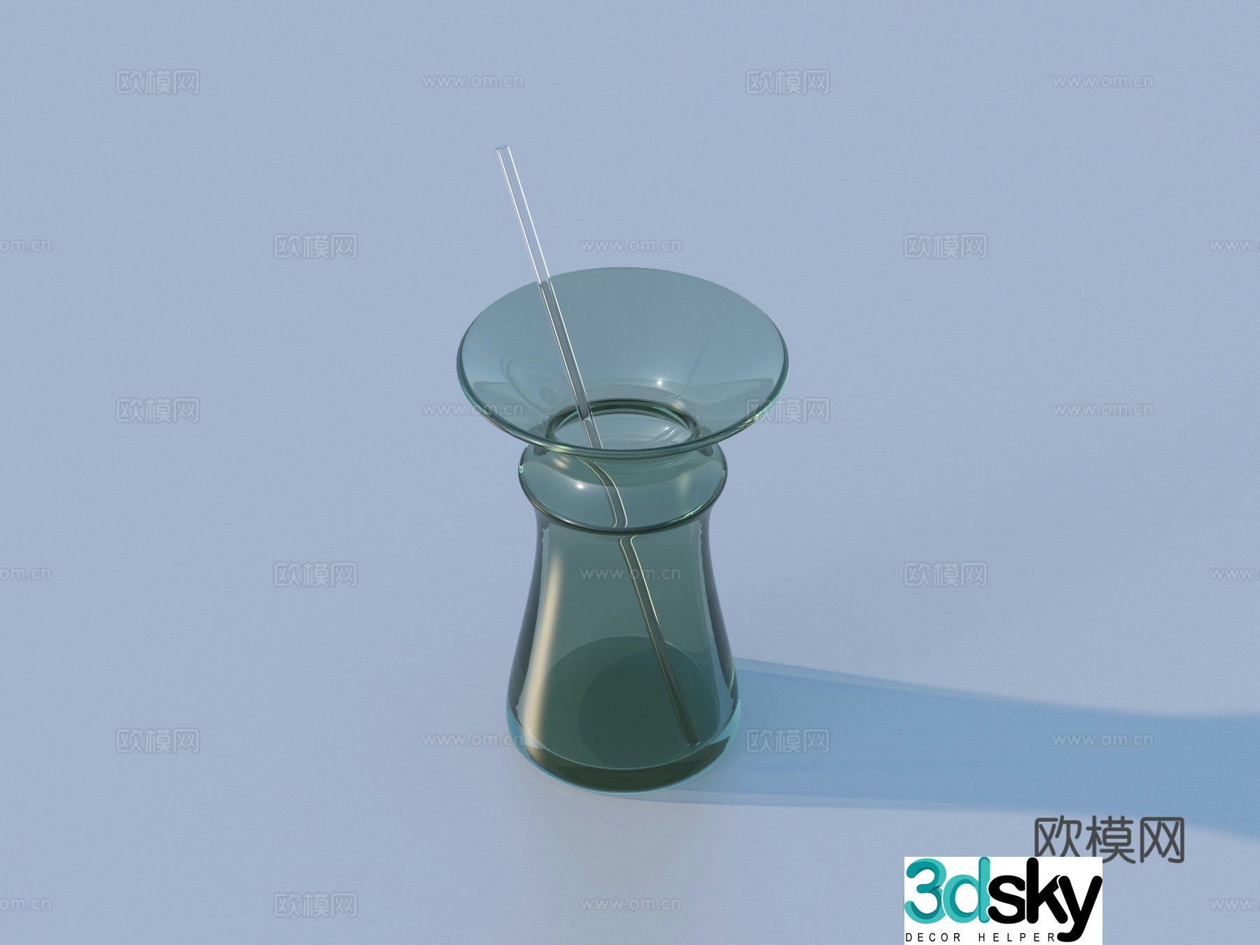 Glass water cup wine glass daily necessities 3d model