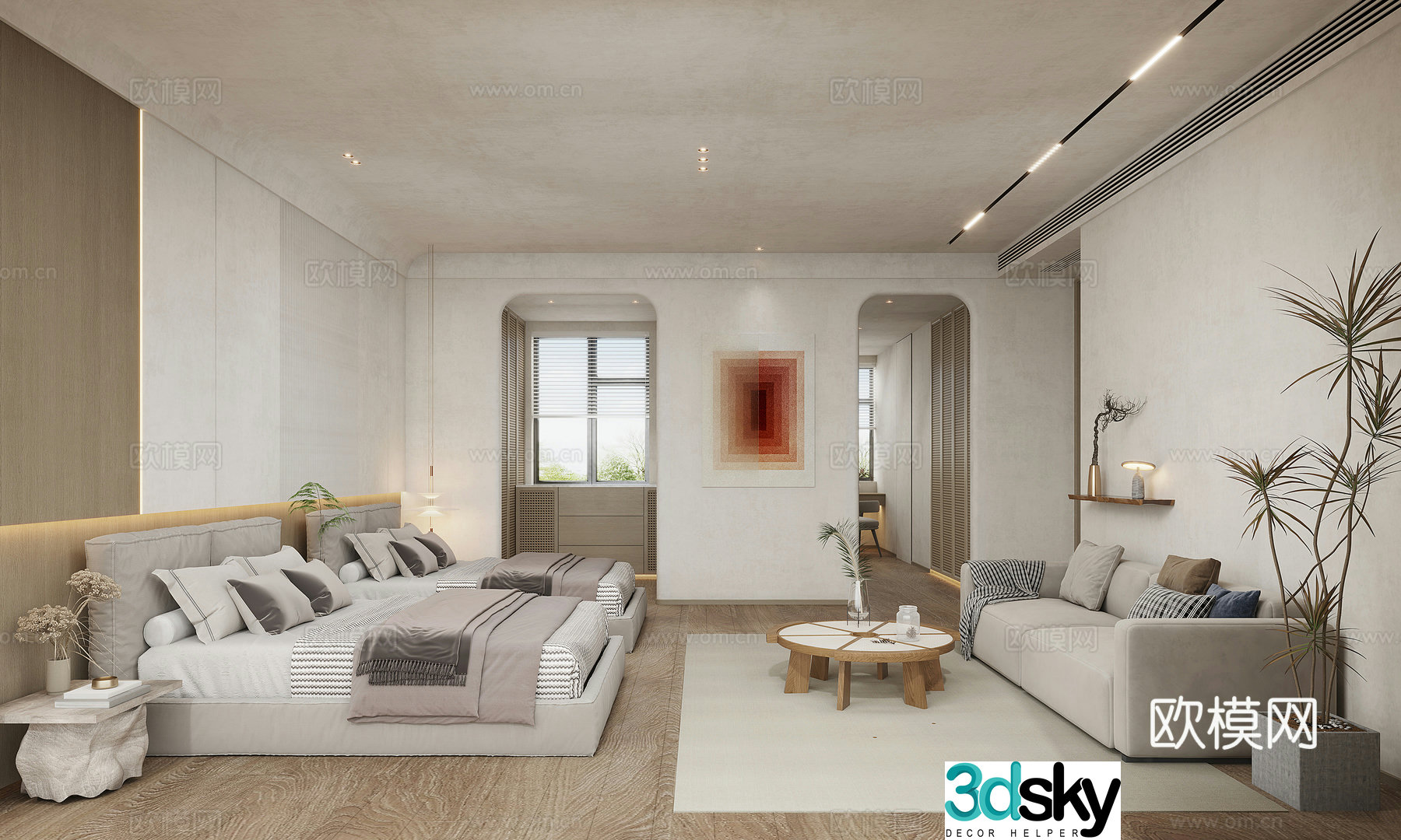Modern bedroom 3d model