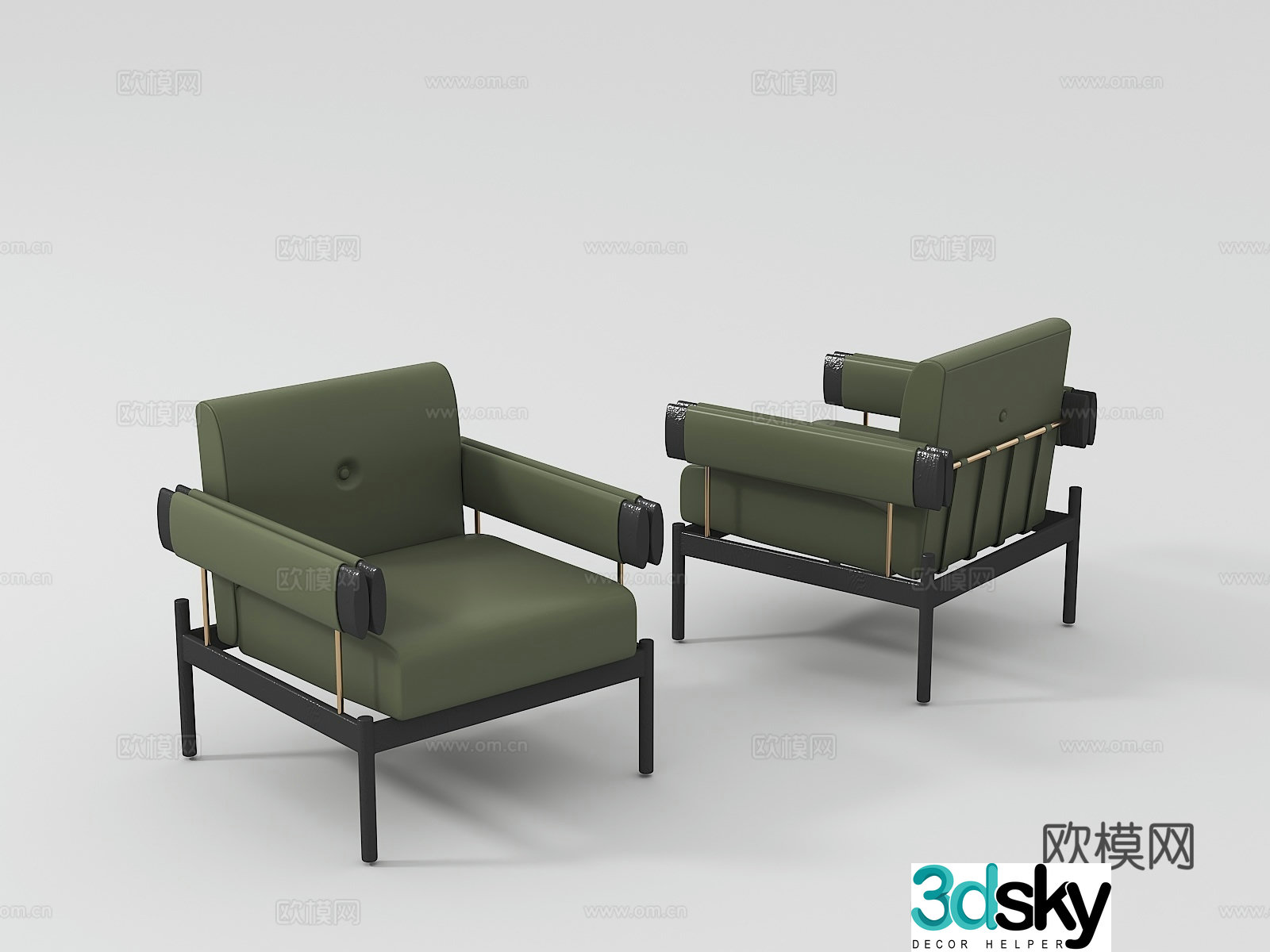 Modern leisure chair 3d model