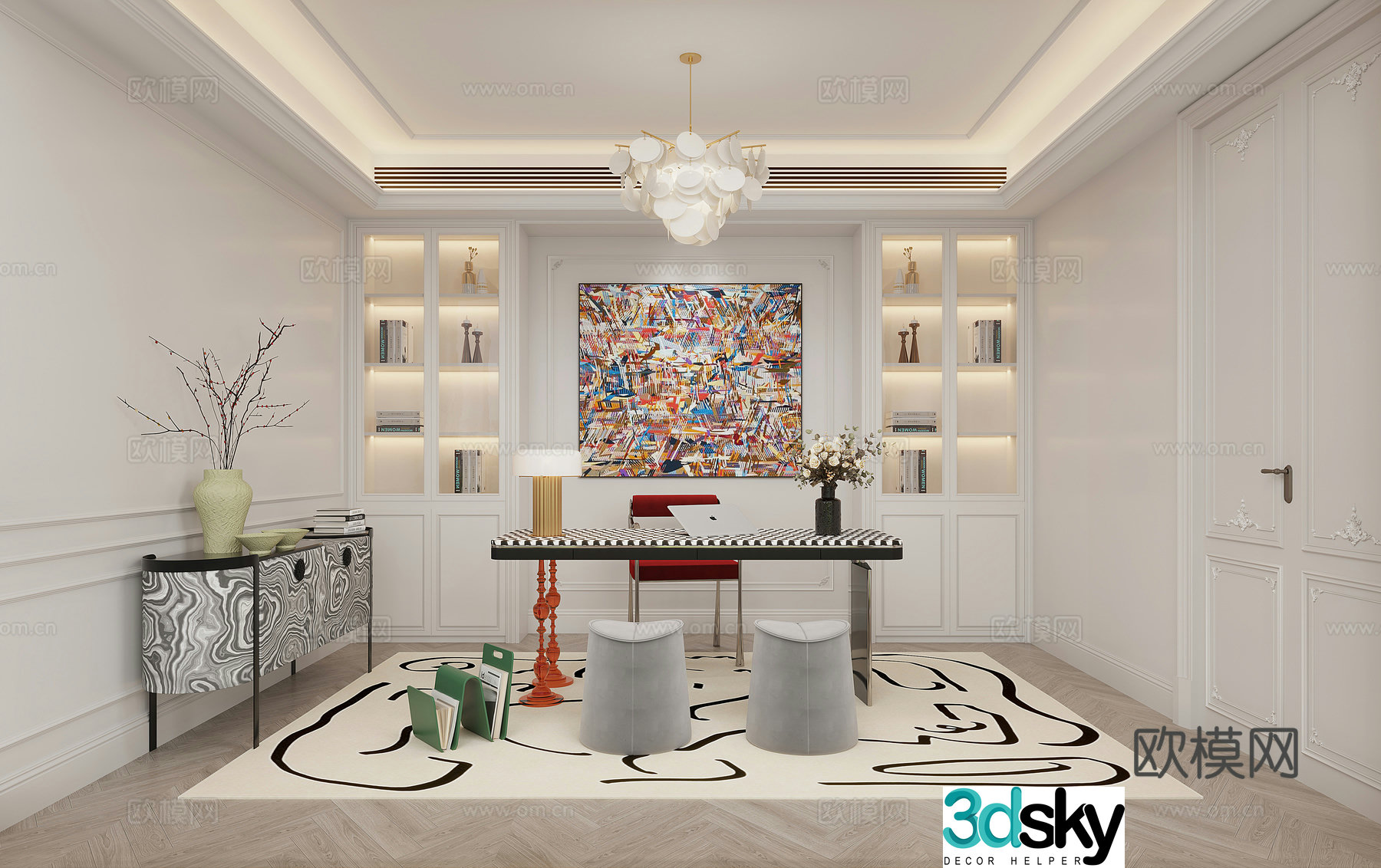 American study 3D model