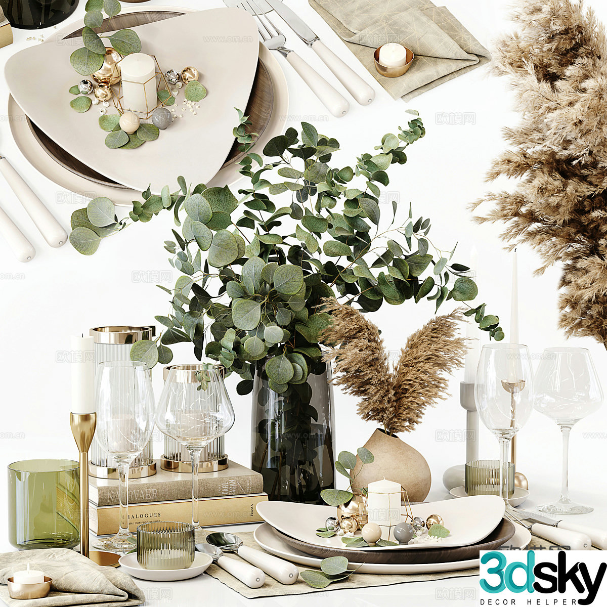 Tableware decoration combination 3D model