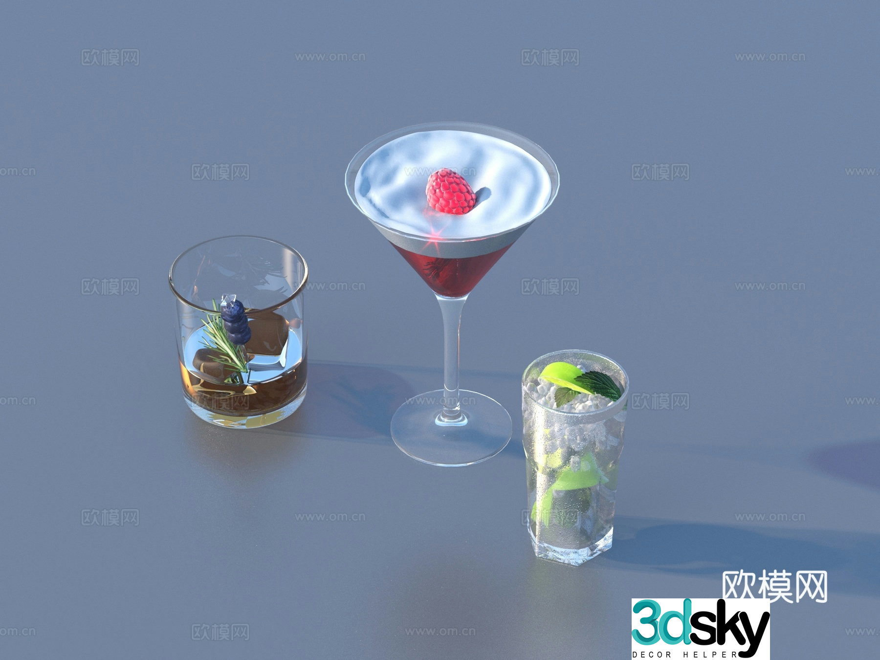 Glass Beverage Juice 3d Model