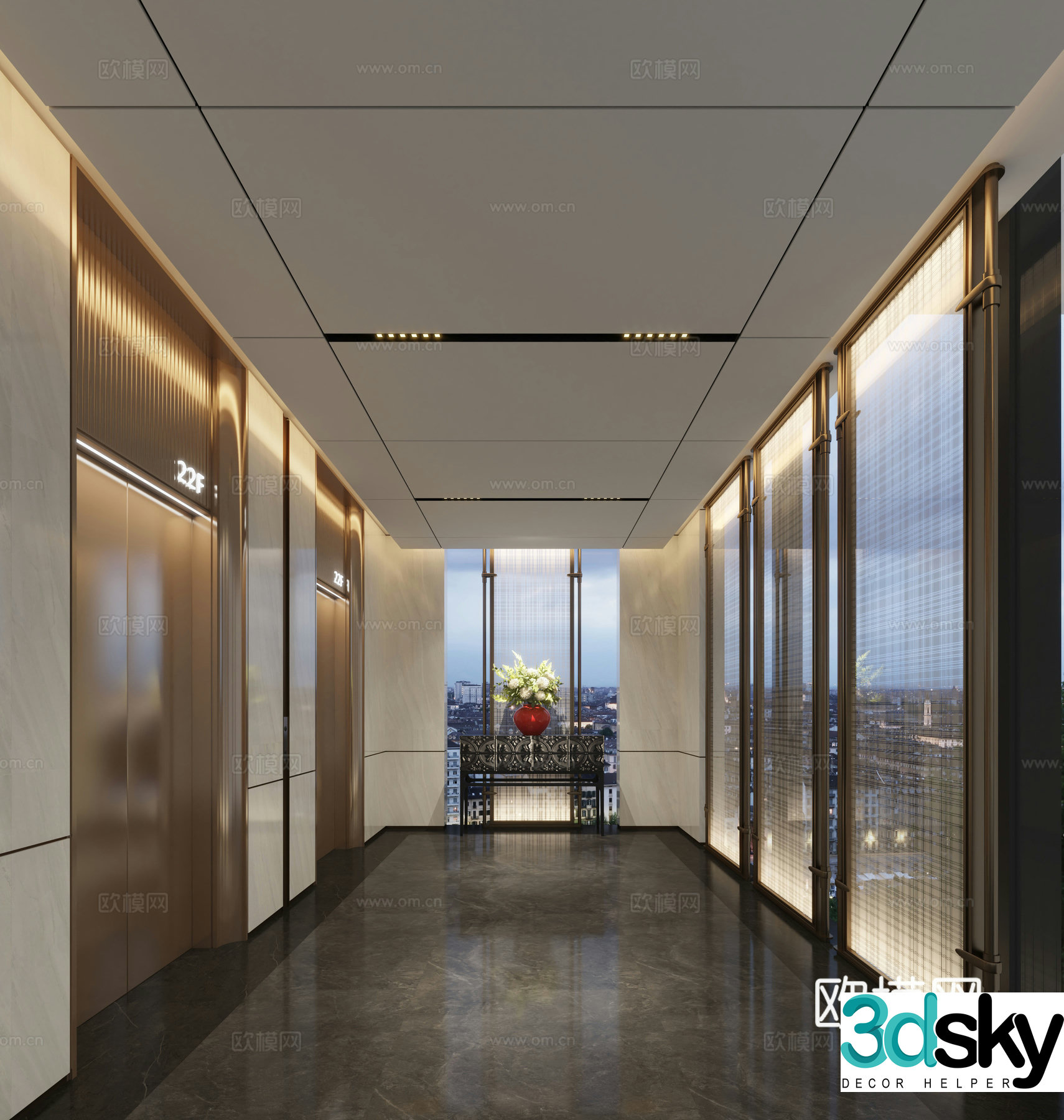 Modern hotel elevator hall Hotel elevator club elevator hall Club elevator hall Club elevator elevator elevator elevator elevator 3D model