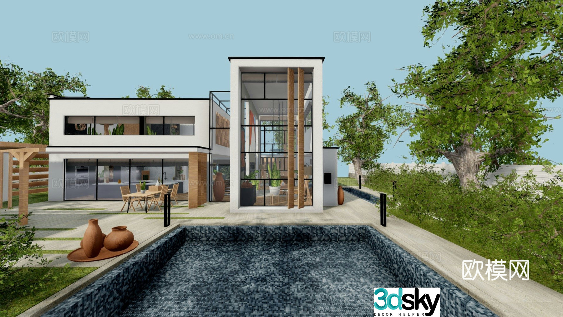 Modern villa 3d model